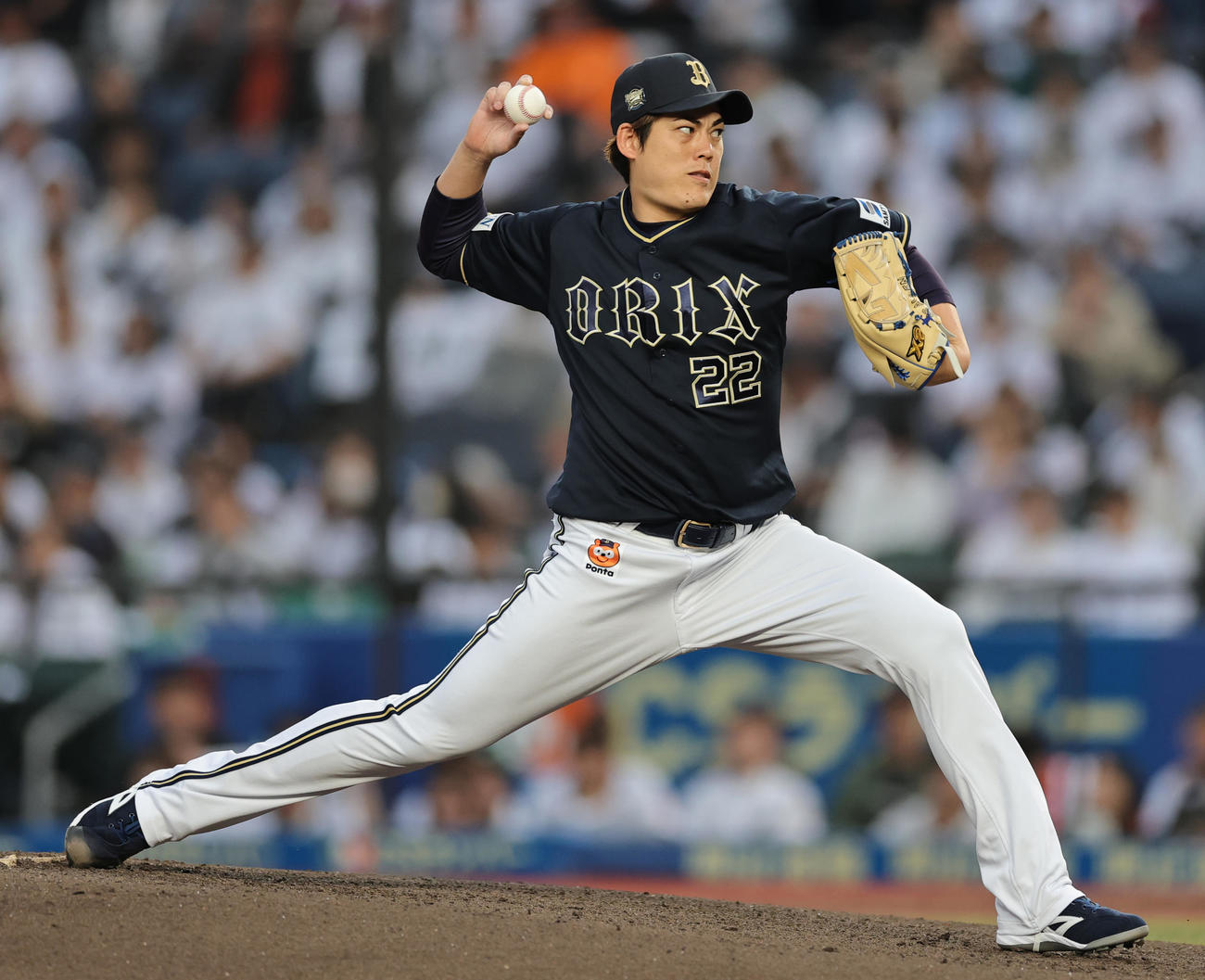 ロッテ対オリックス　オリックス先発の九里（撮影・野上伸悟）