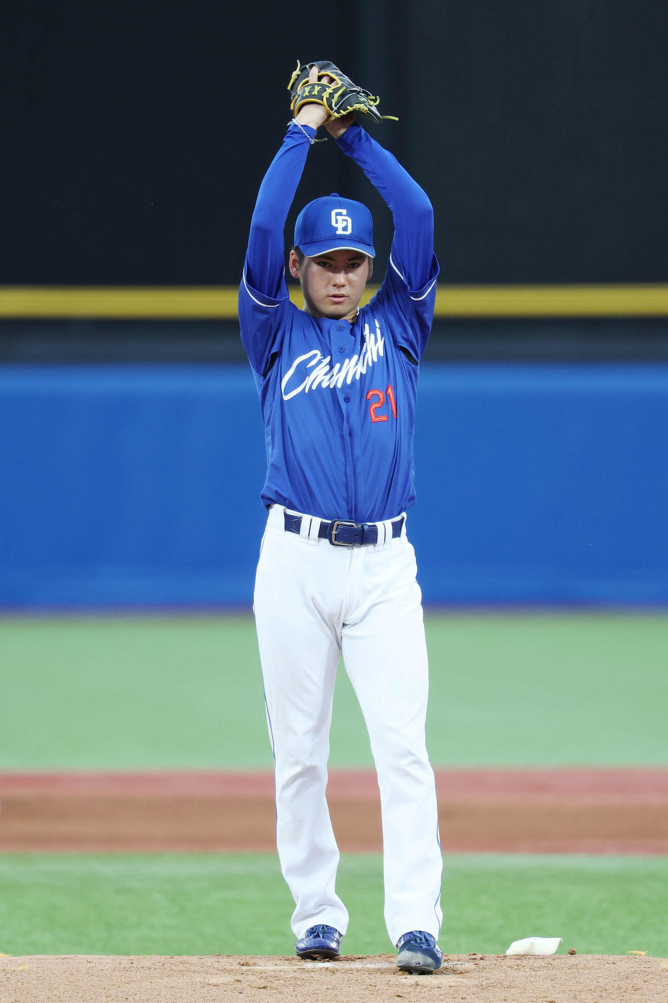 ヤクルト対中日　中日先発の金丸（撮影・宮地輝）