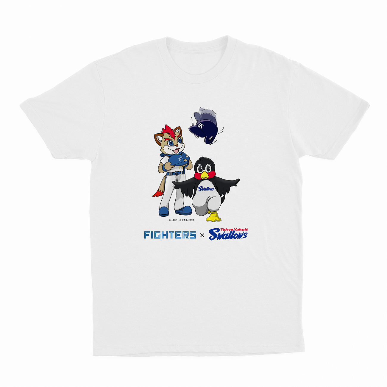 6月10日ヤクルト戦でFAVメンバー来場1万2000人にプレゼントされる「フレップ×つば九郎コラボTシャツ」
