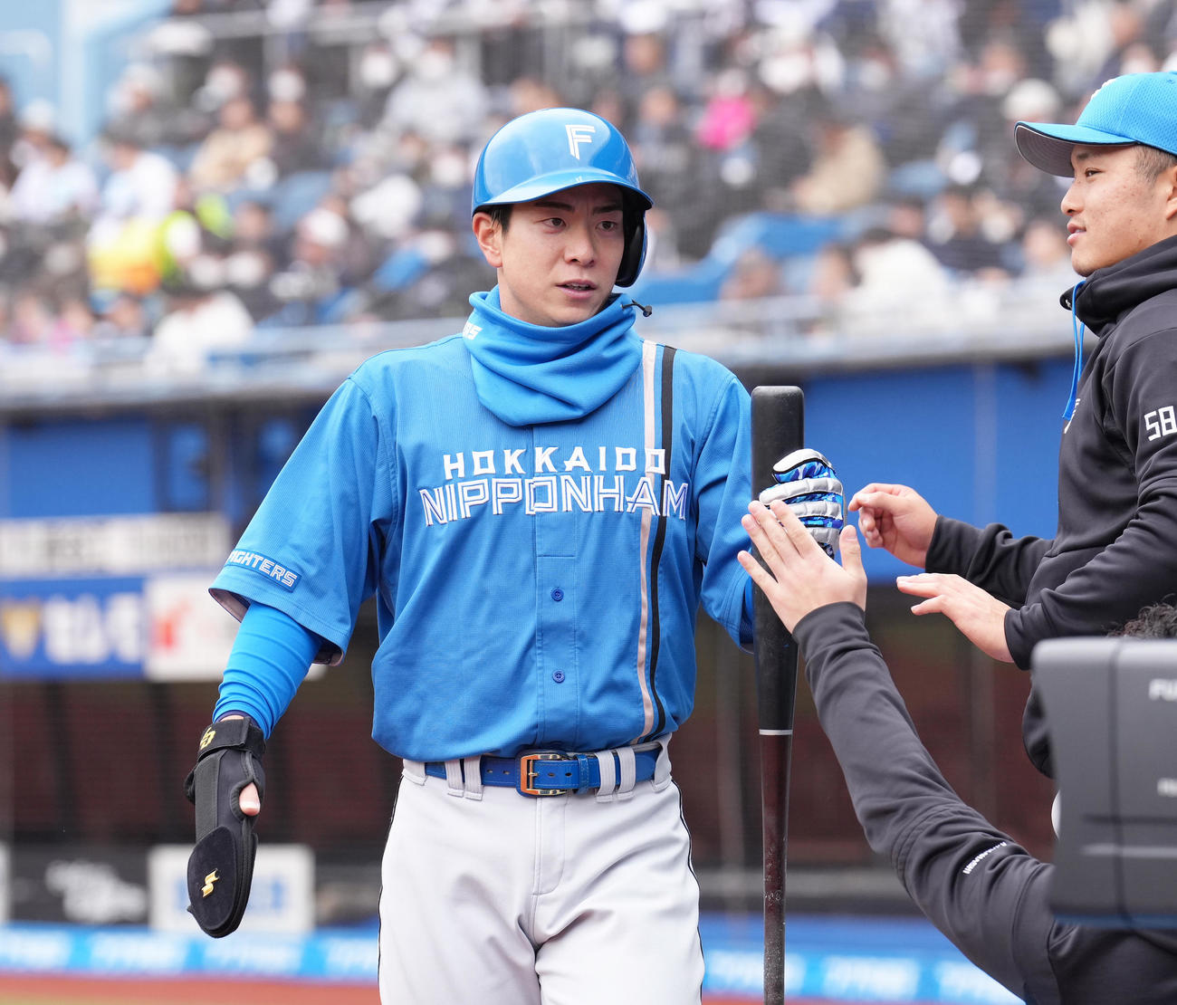 日本ハム松本剛（2025年3月11日撮影）