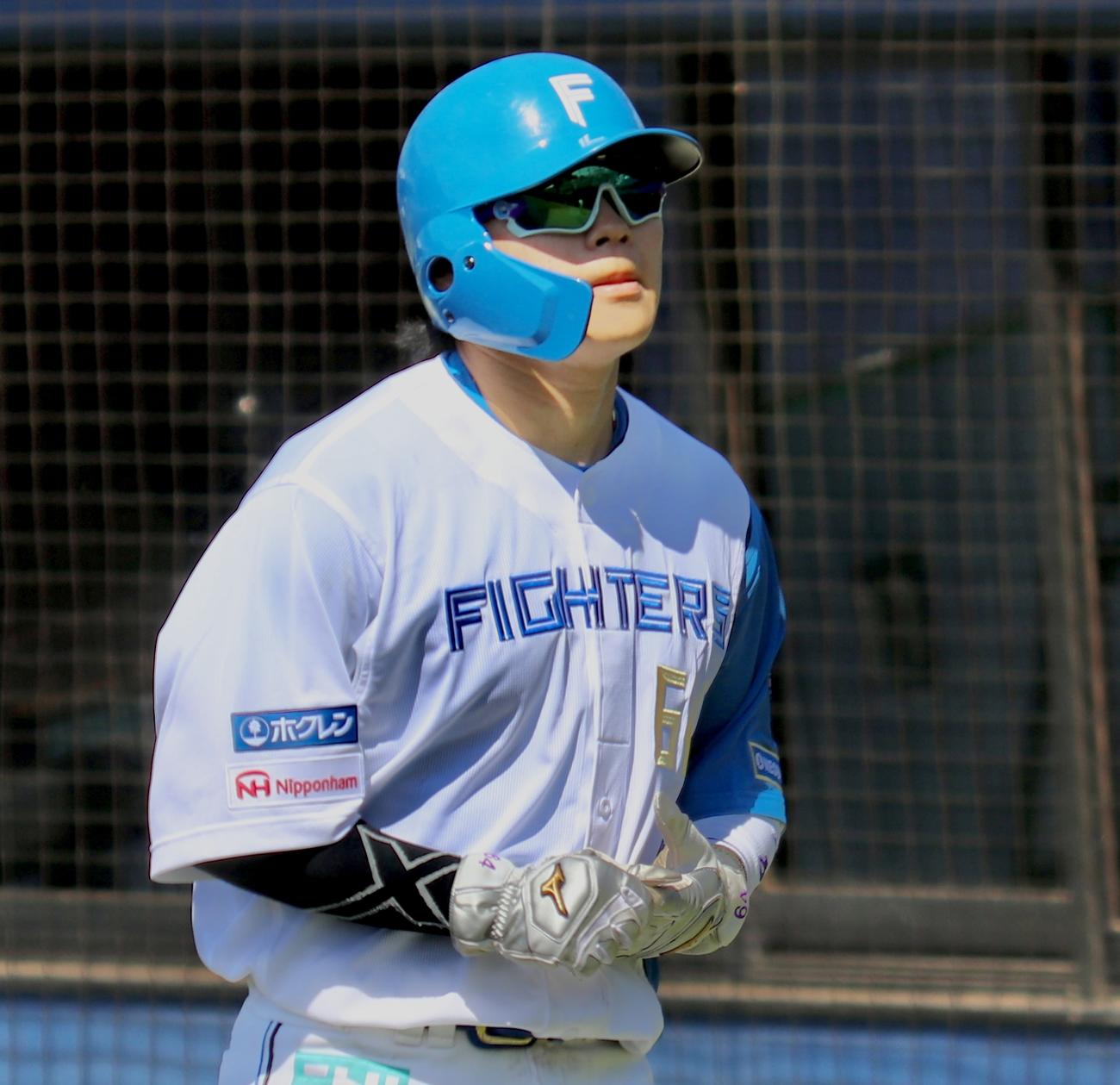 イースタン・リーグ：日本ハム対DeNA　「2番左翼」で出場した日本ハム田宮（撮影・黒須亮）