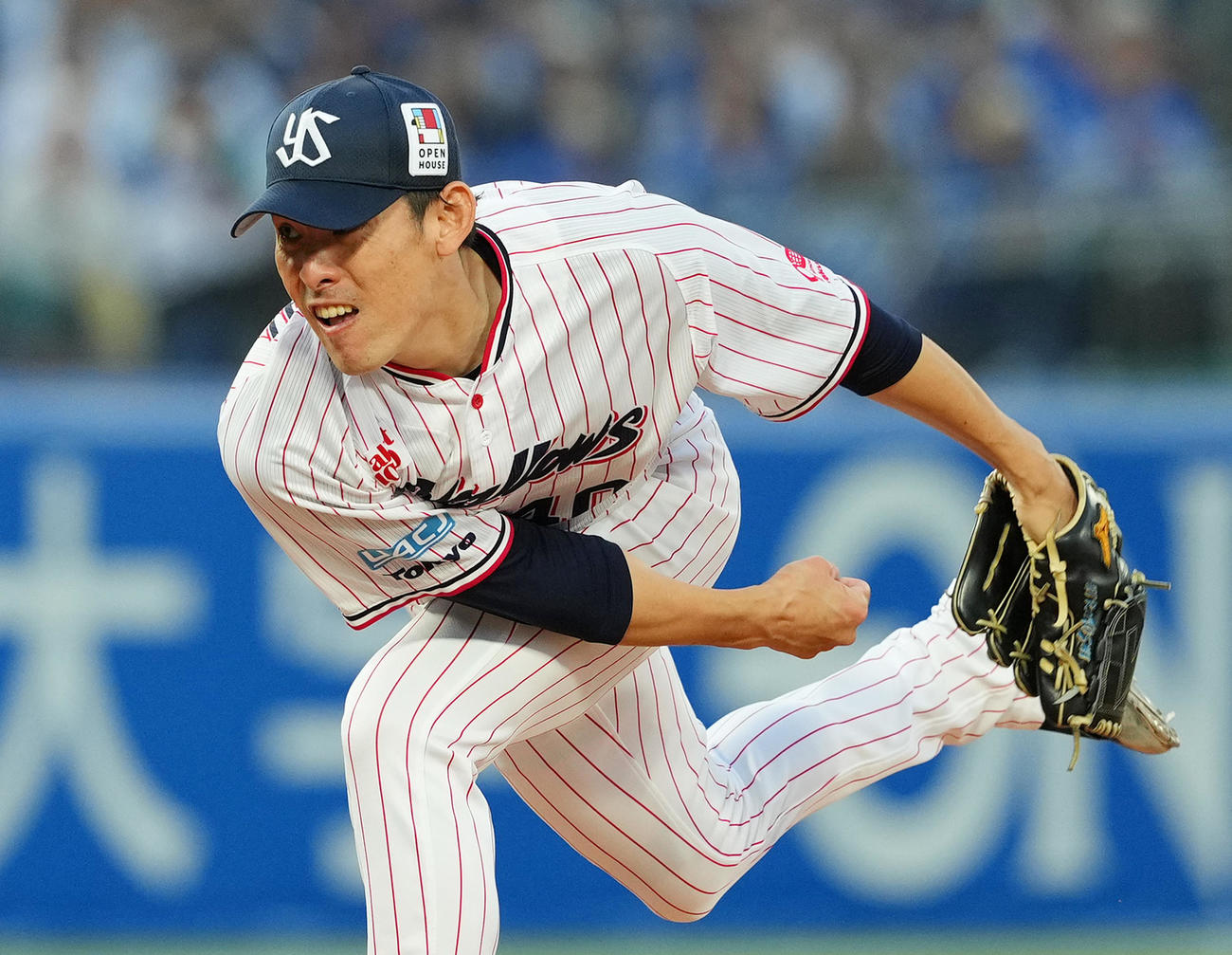 ヤクルト対中日　ヤクルト先発の高梨（撮影・菅敏）