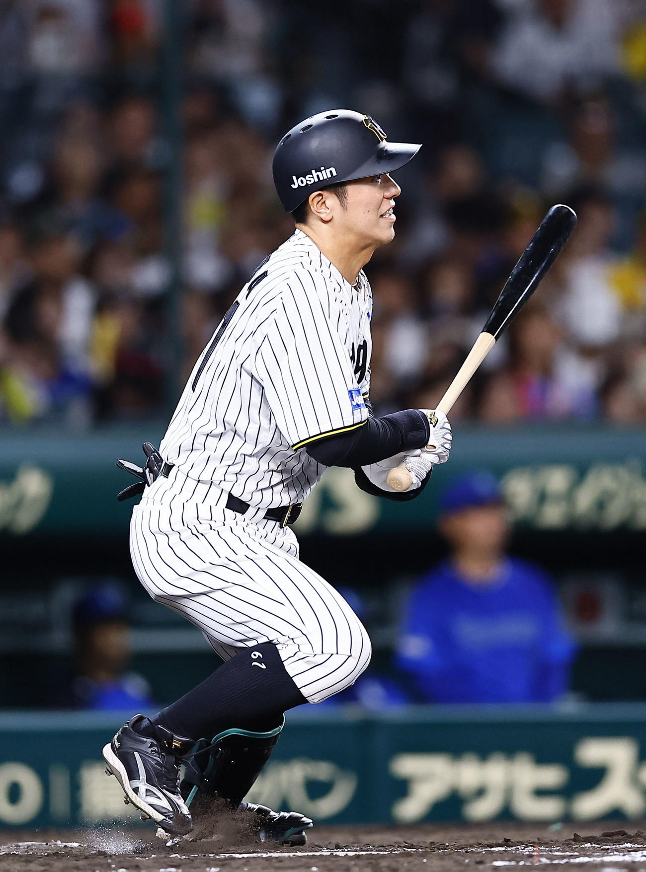 阪神対DeNA 7回裏阪神2死、代打豊田は中前打を放つ（撮影・藤尾明華）