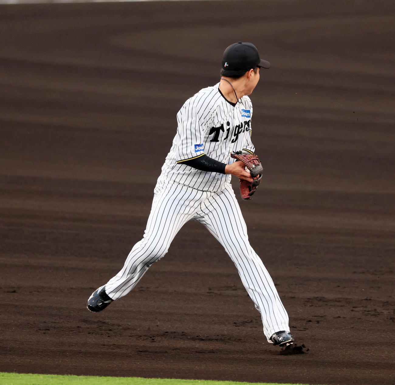 阪神対DeNA 1回表DeNA1死、木浪は佐野の打球を好捕（撮影・加藤哉）