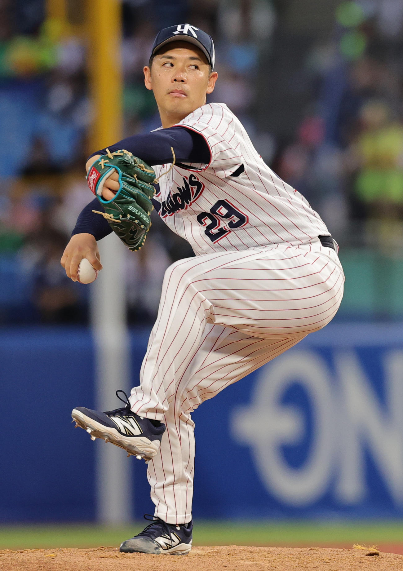 ヤクルト対中日　ヤクルト先発の小川（撮影・野上伸悟）