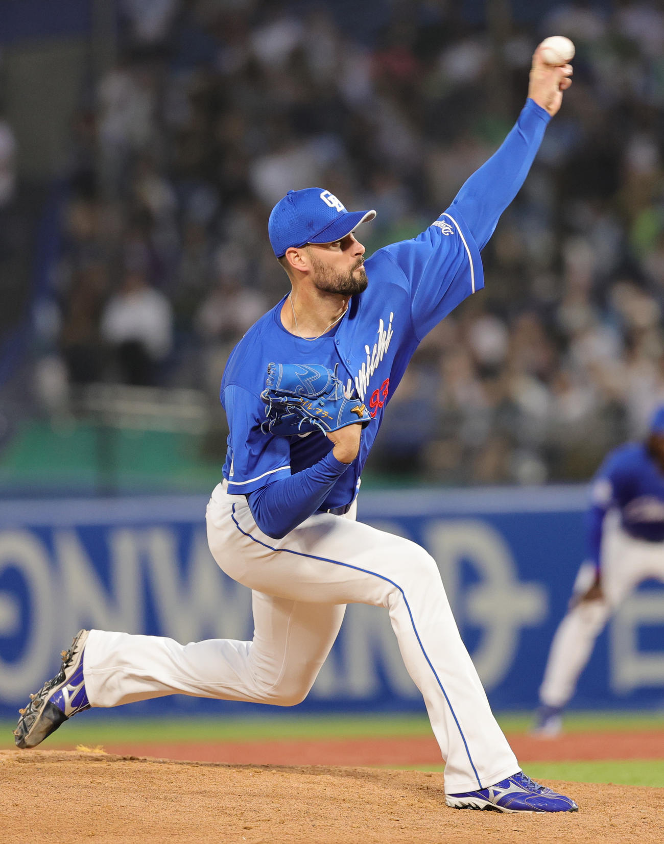 ヤクルト対中日　中日先発のマラー（撮影・野上伸悟）