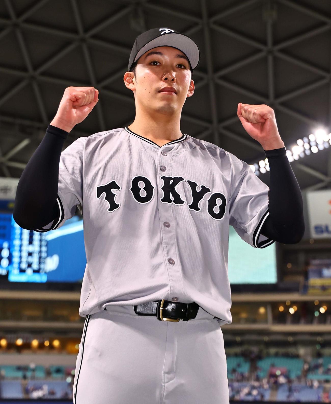 中日対巨人　中日に勝利し4勝目をあげた赤星（撮影・上田博志）