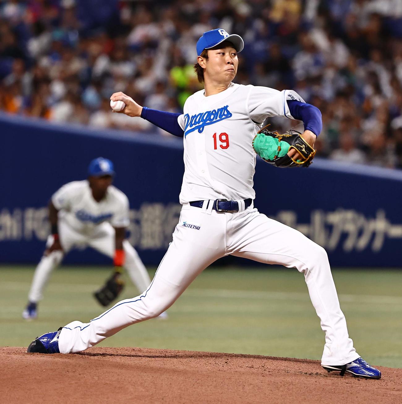 中日対巨人　中日先発の高橋宏（撮影・上田博志）