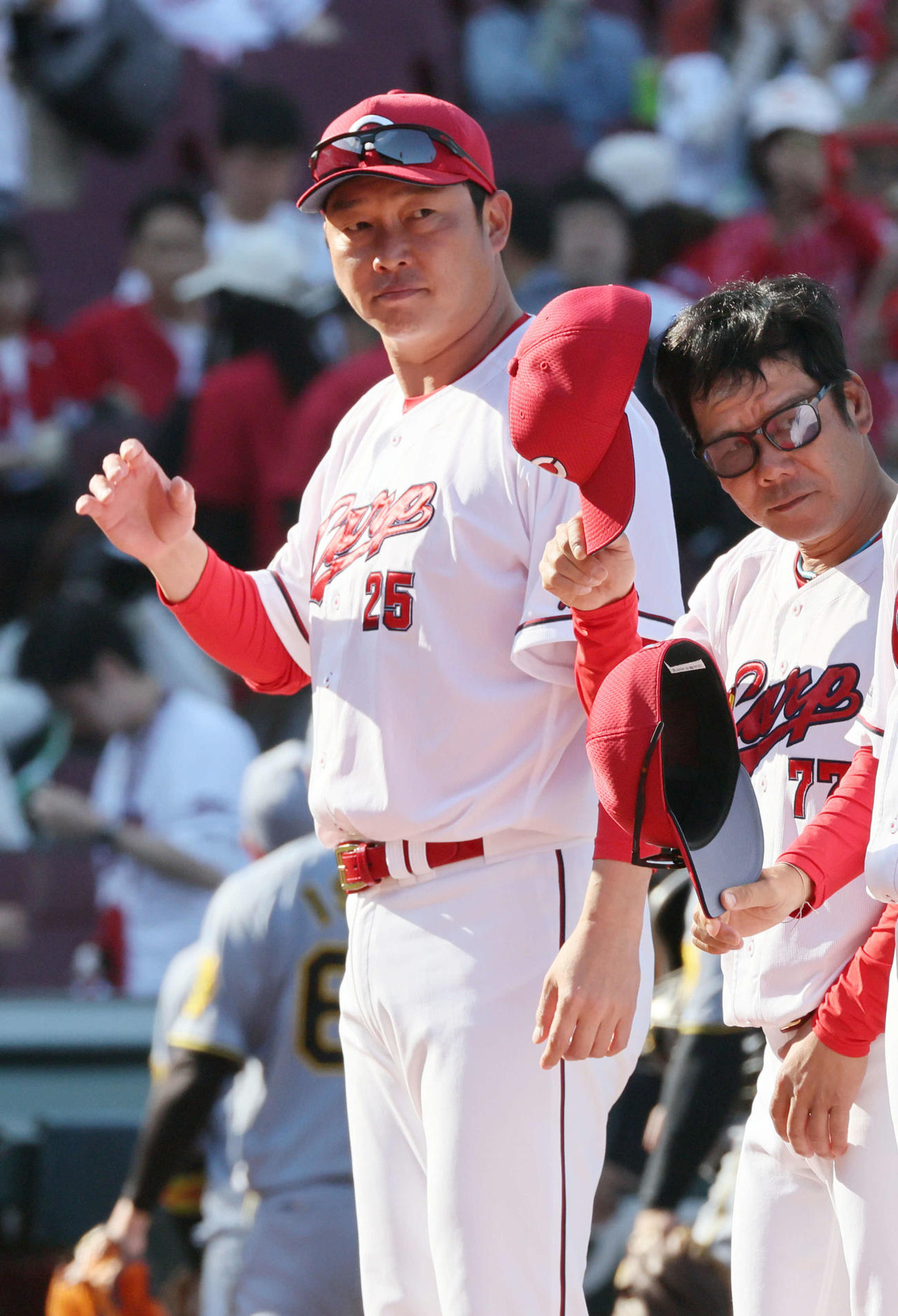 広島対阪神　阪神に連敗した新井監督（撮影・加藤孝規）