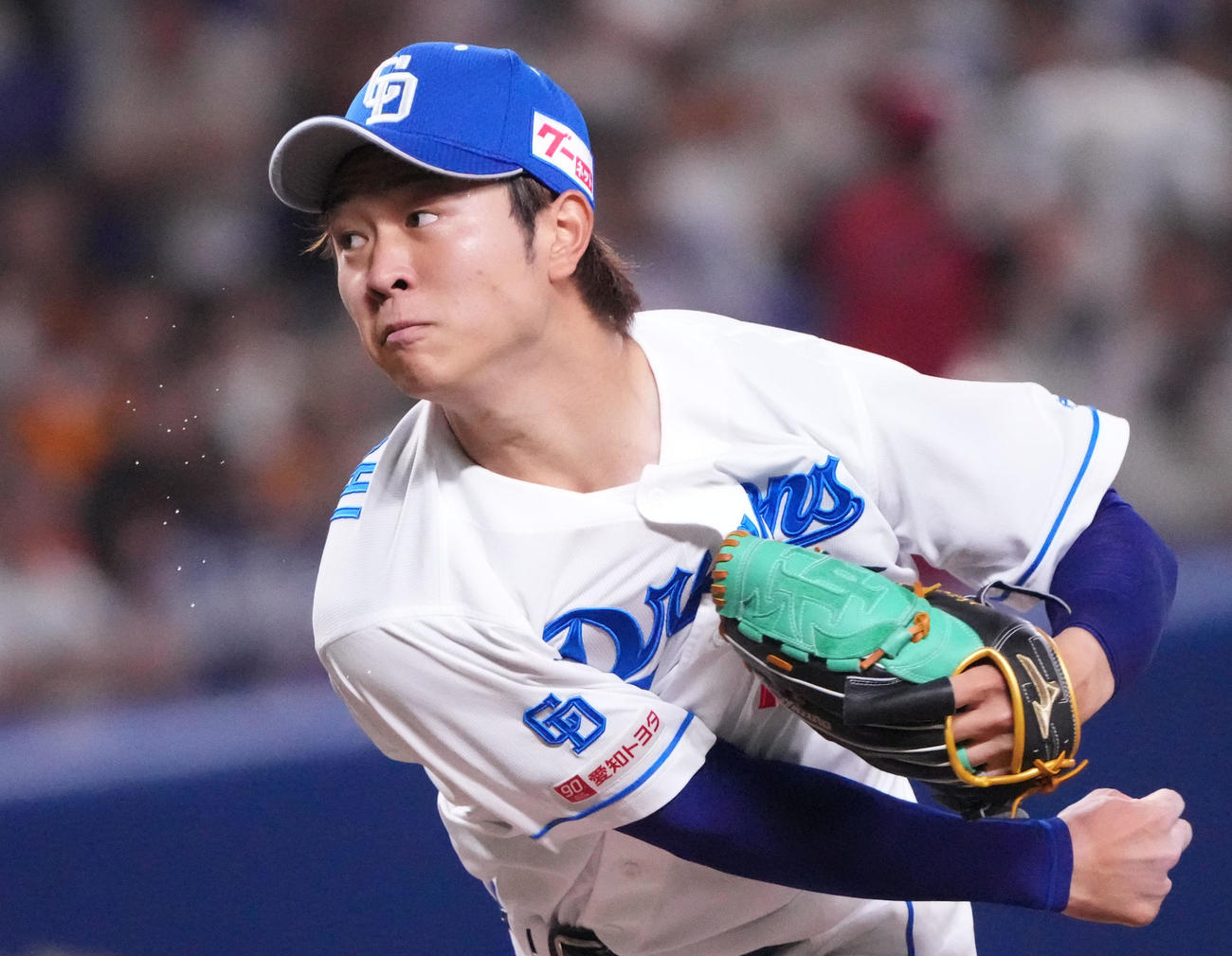 中日対巨人　1回表、登板する中日先発の高橋宏（撮影・森本幸一）