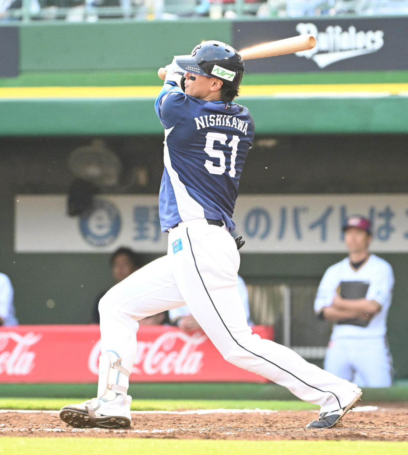 オリックス対西武　5回表西武無死、西川は右越えソロ本塁打を放つ（撮影・石井愛子）
