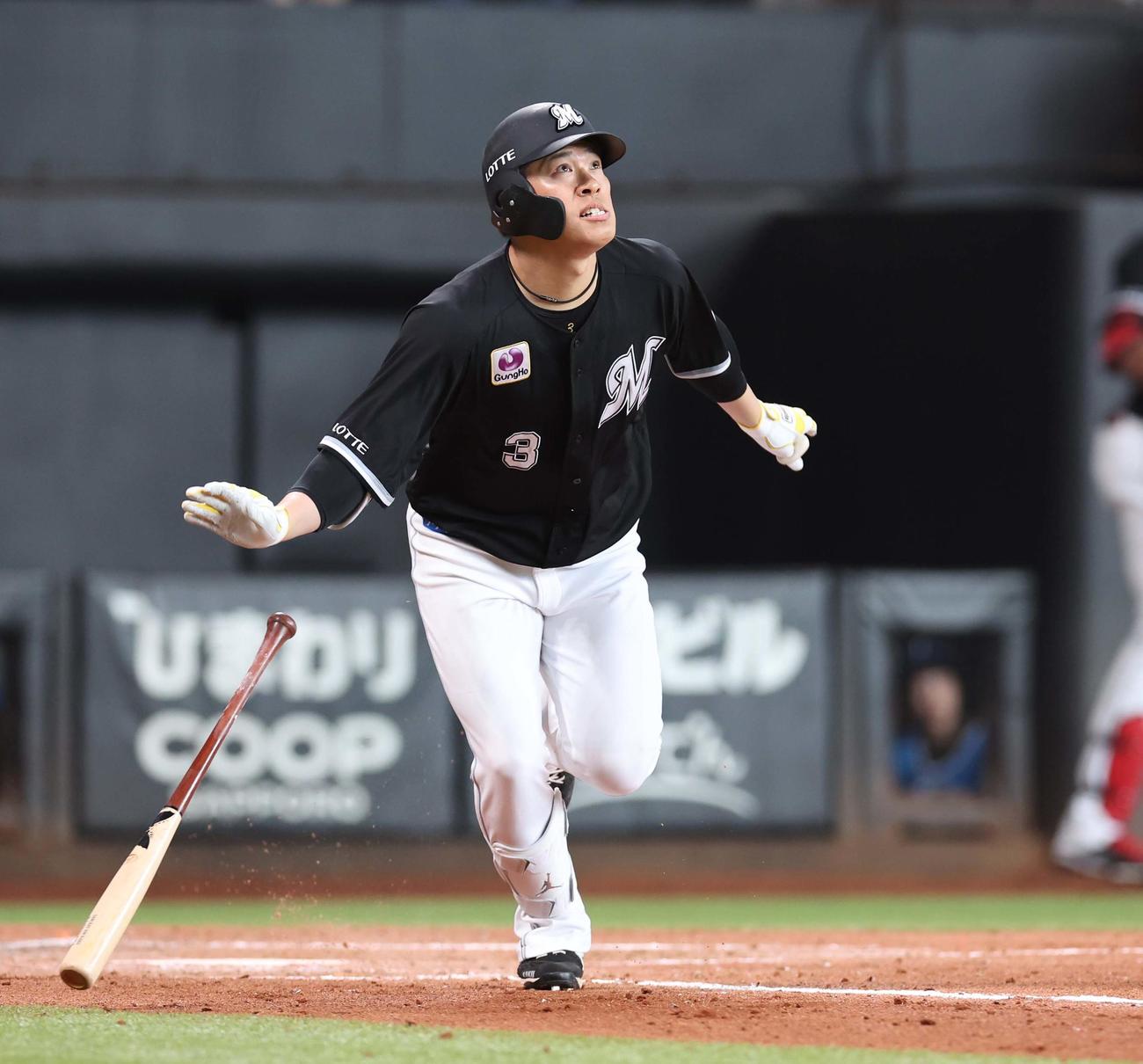 ロッテ角中勝也（2025年4月27日撮影）