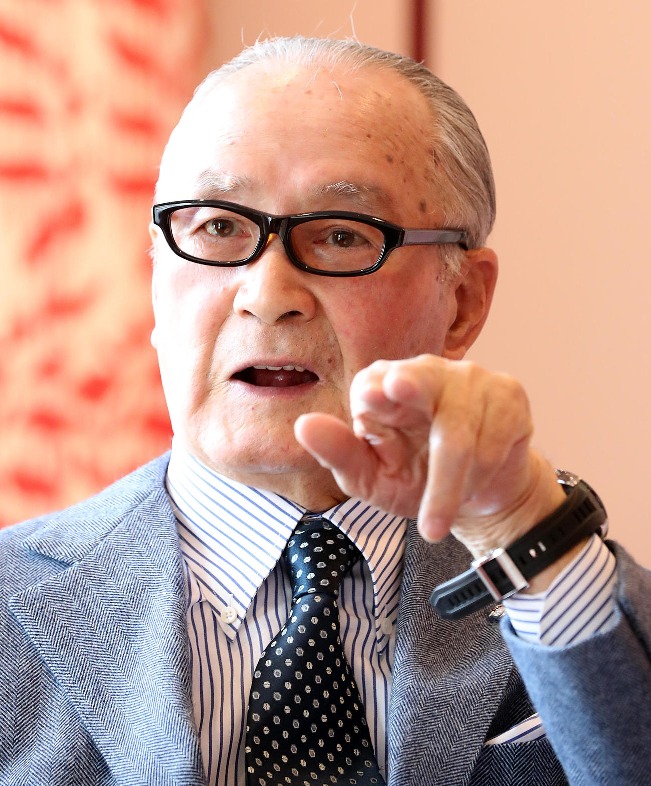 高校時代の思い出を語る長嶋茂雄氏（2017年2月撮影）