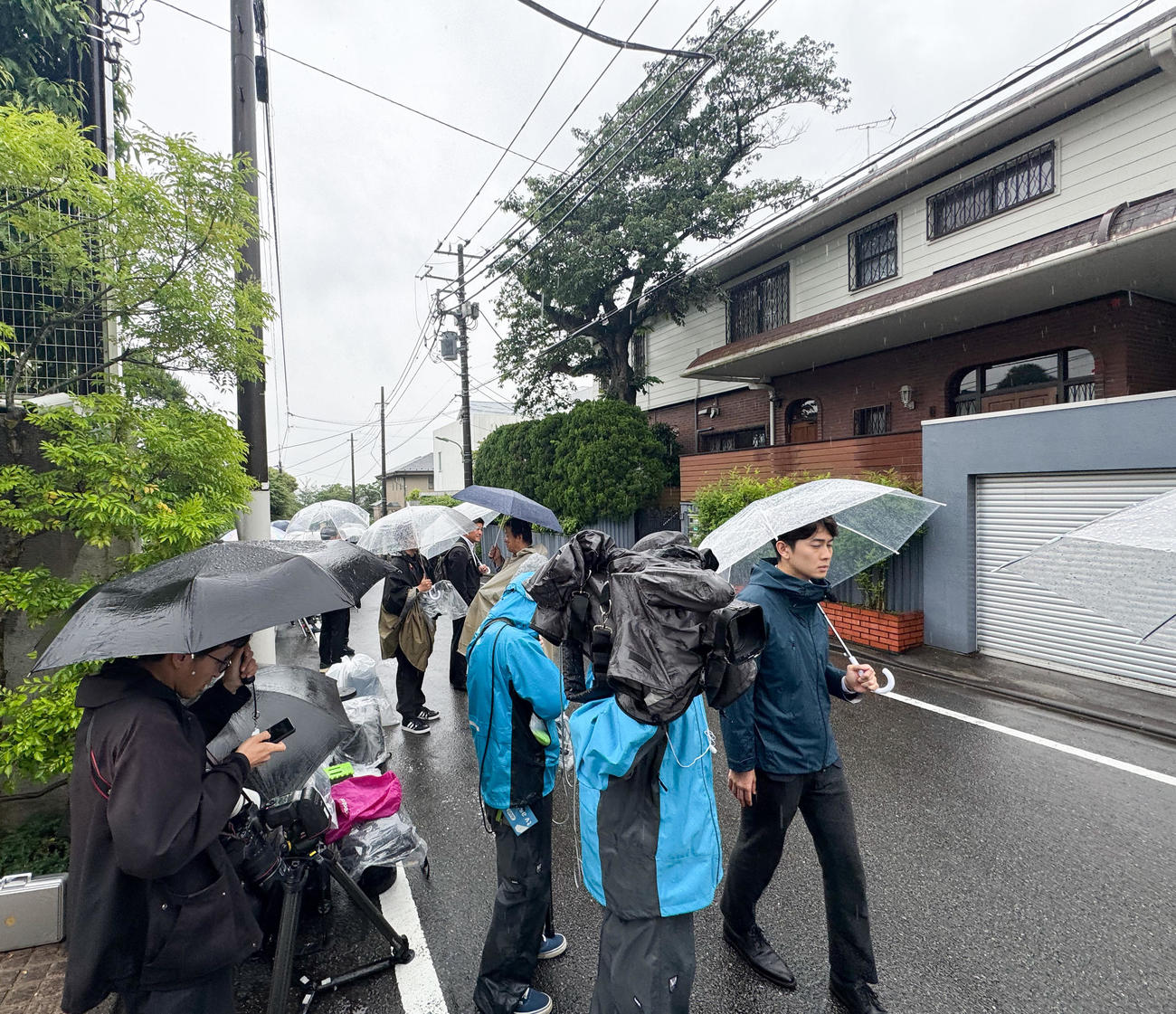 長嶋茂雄さんのご自宅に集まった報道陣