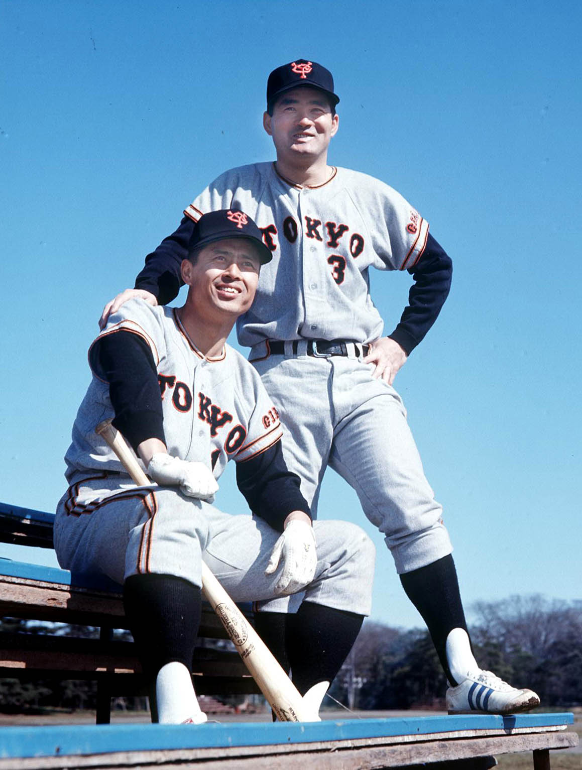 王貞治（左）と長嶋茂雄（1968年）