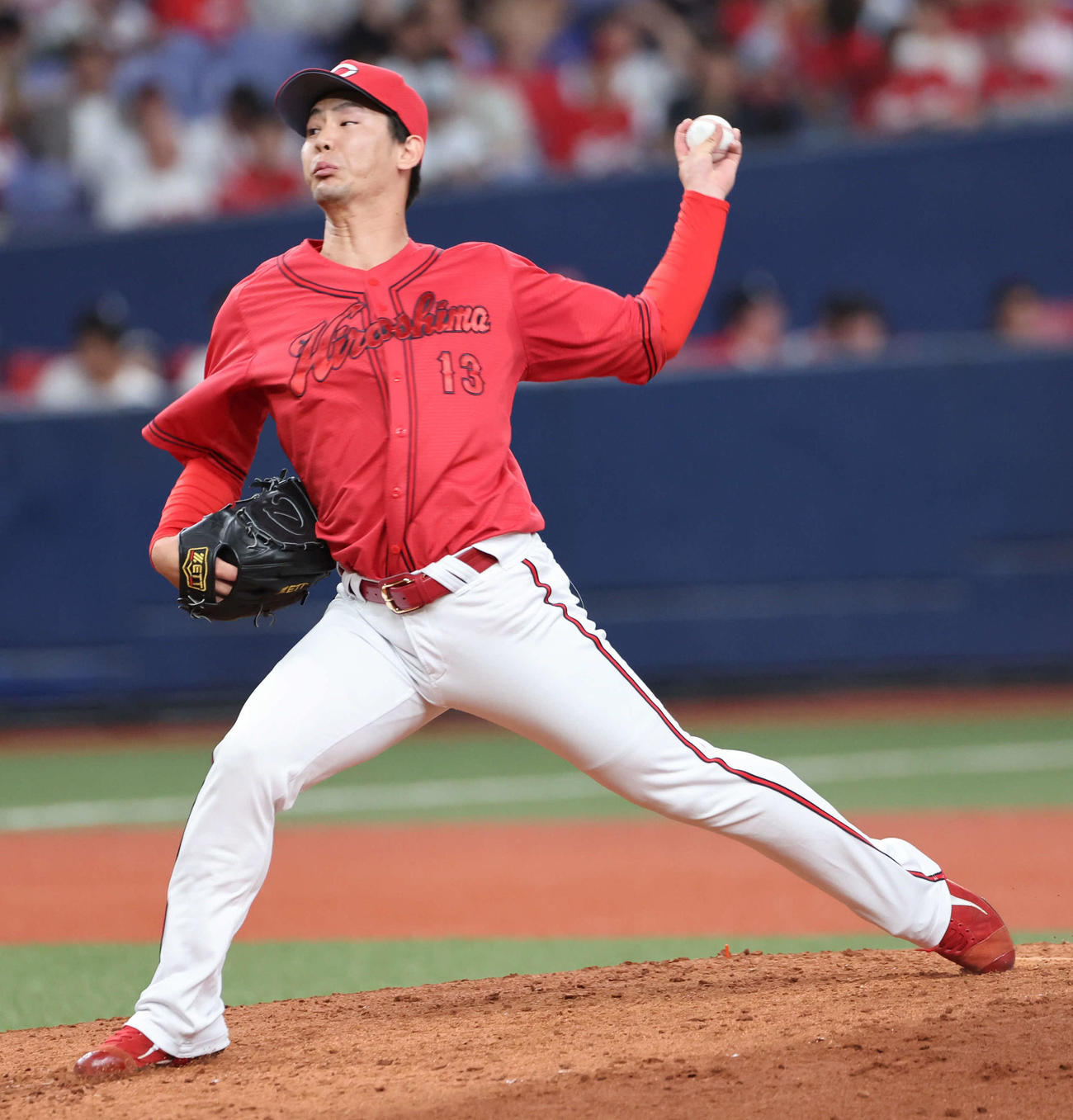 オリックス対広島　広島2番手森浦（撮影・西尾就之）