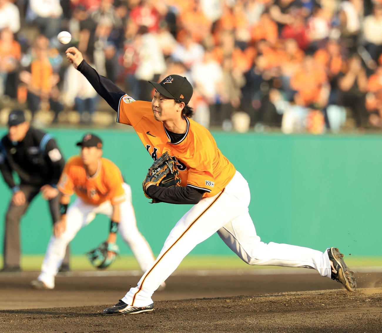 巨人山崎伊織（2025年5月28日撮影）