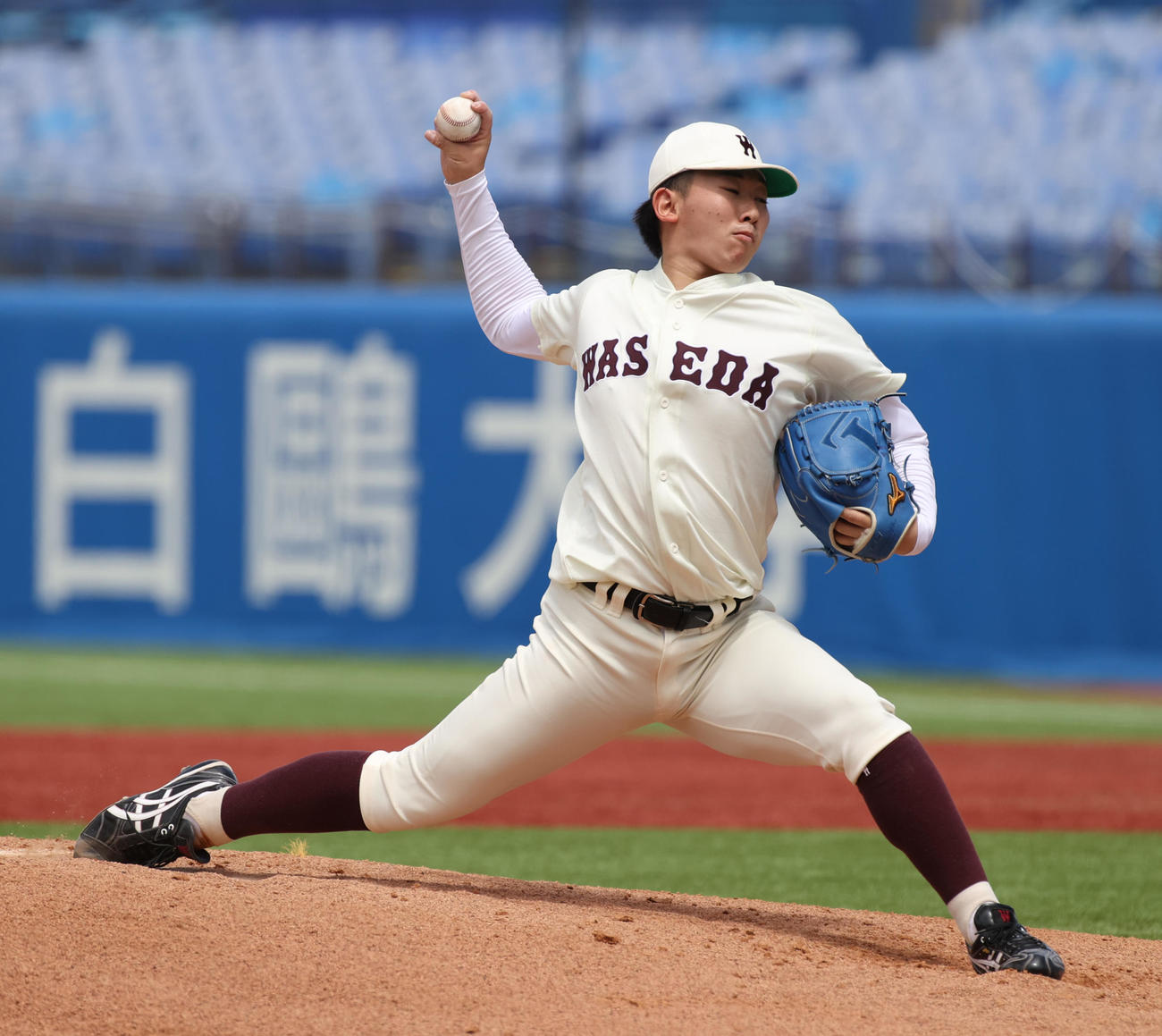 明大対早大　先発した早大・伊藤樹（撮影・柴田隆二）