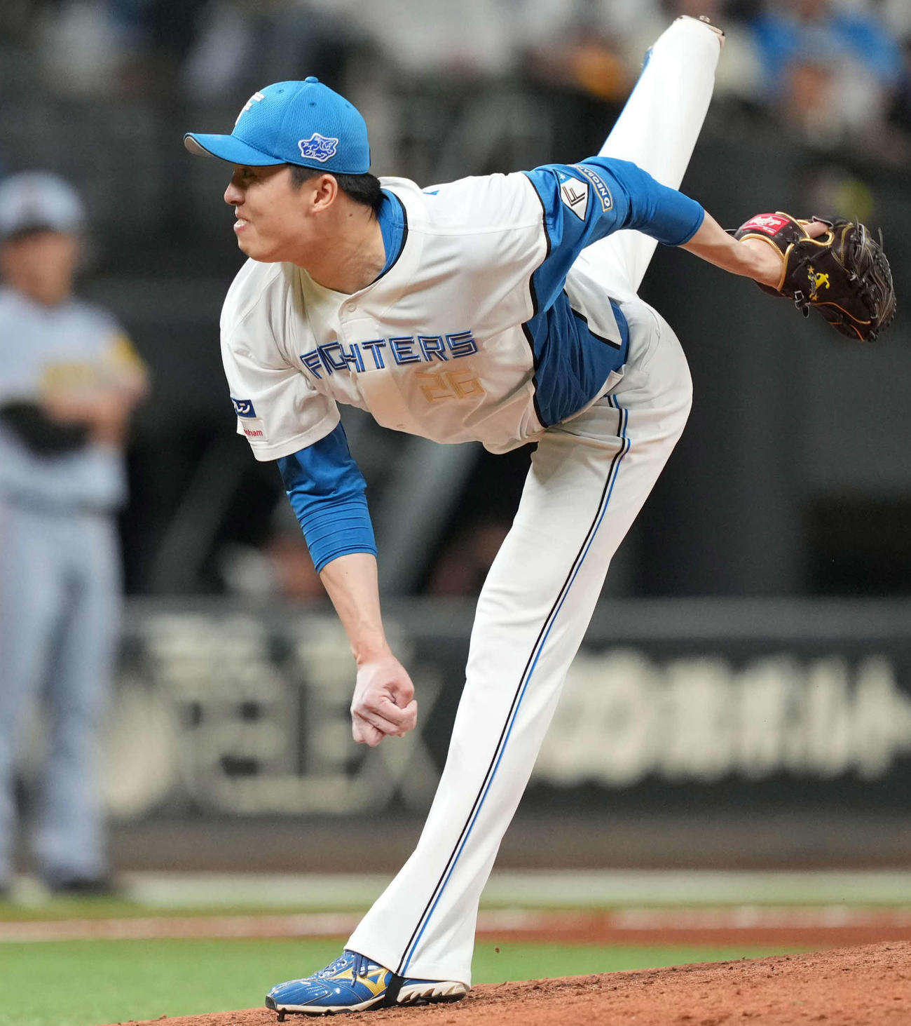 日本ハム対阪神　力投する日本ハム田中（撮影・井上学）