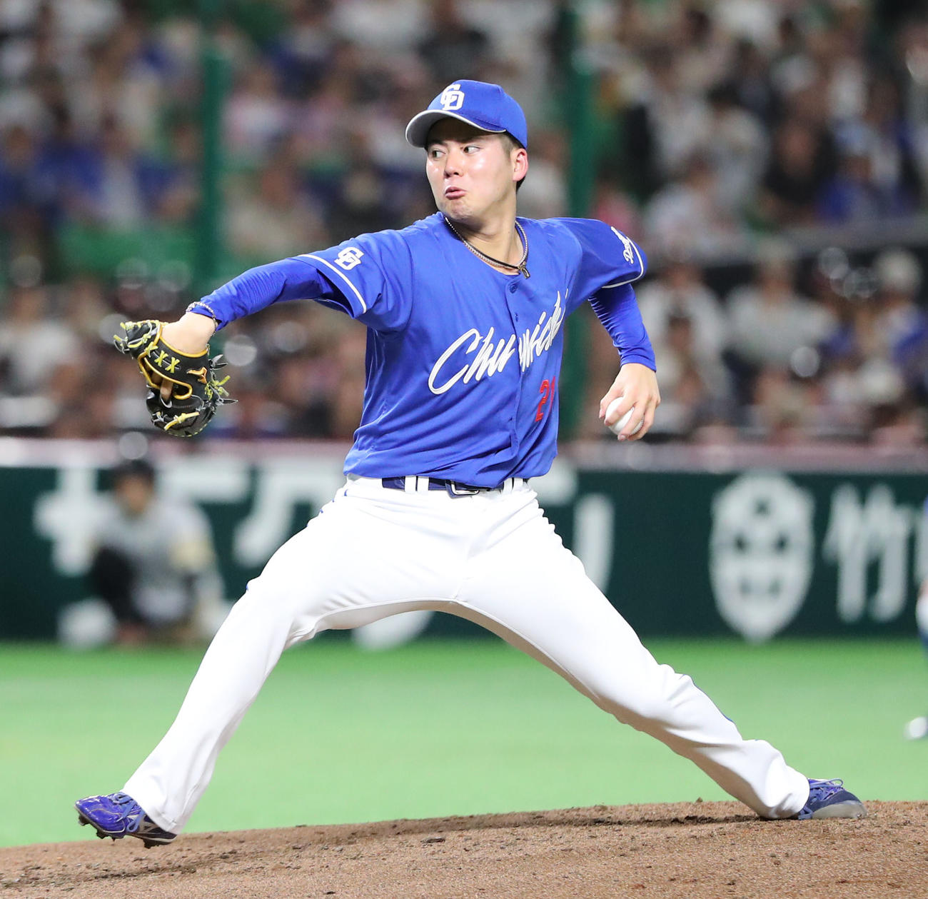 ソフトバンク対中日　先発・金丸（撮影・梅根麻紀）