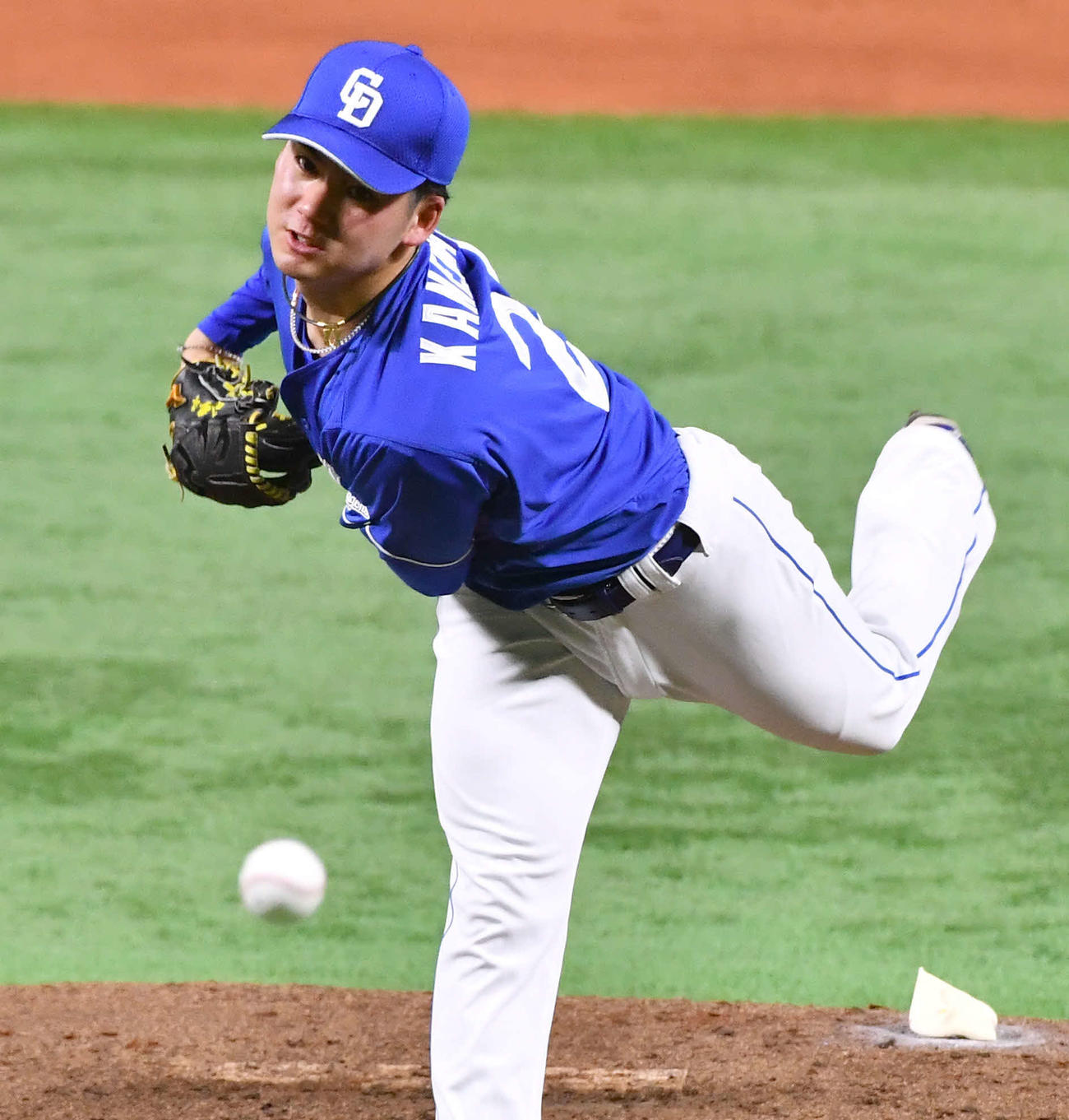 ソフトバンク対中日　中日先発の金丸（撮影・岩下翔太）