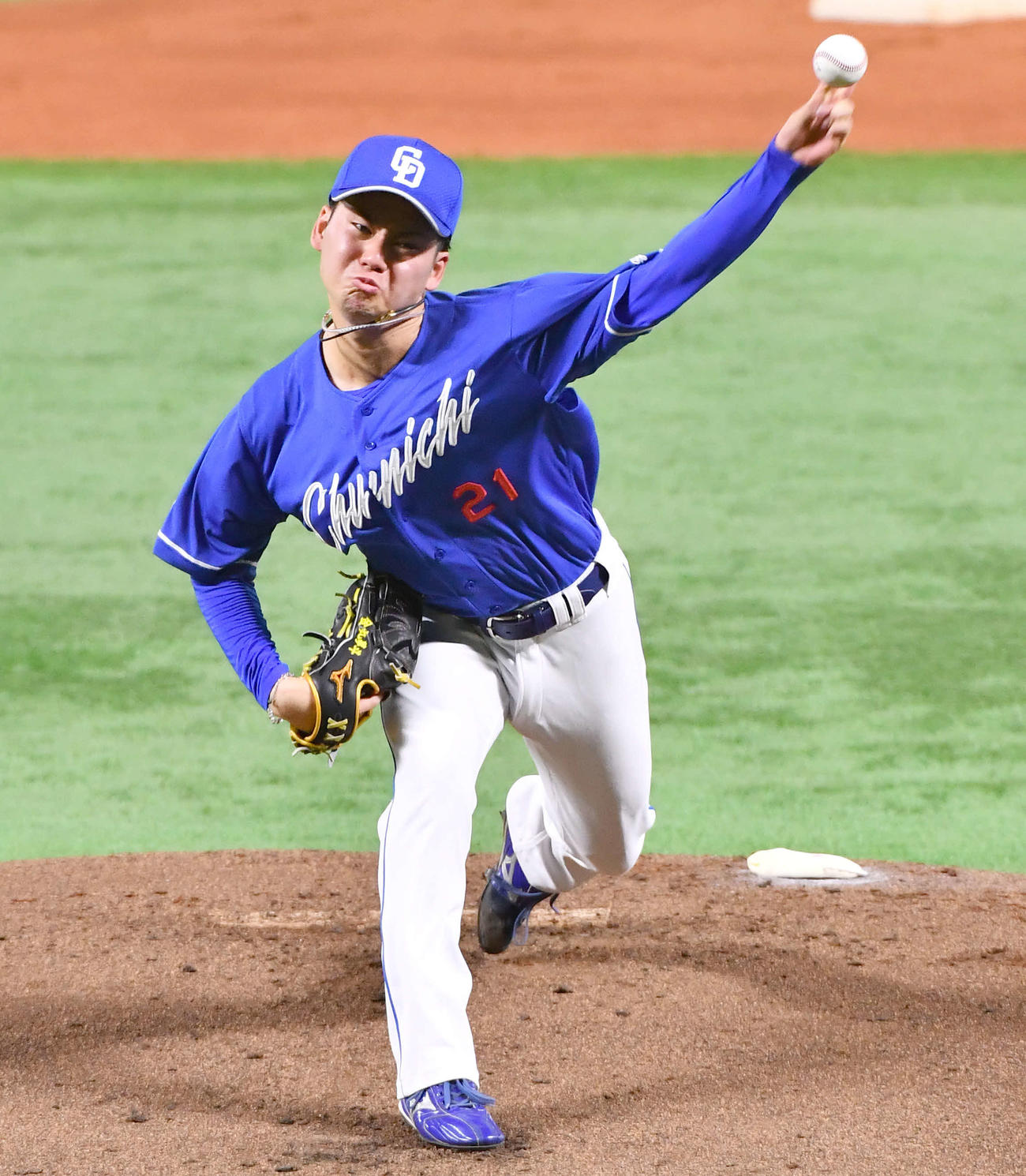 ソフトバンク対中日　中日先発の金丸（撮影・岩下翔太）
