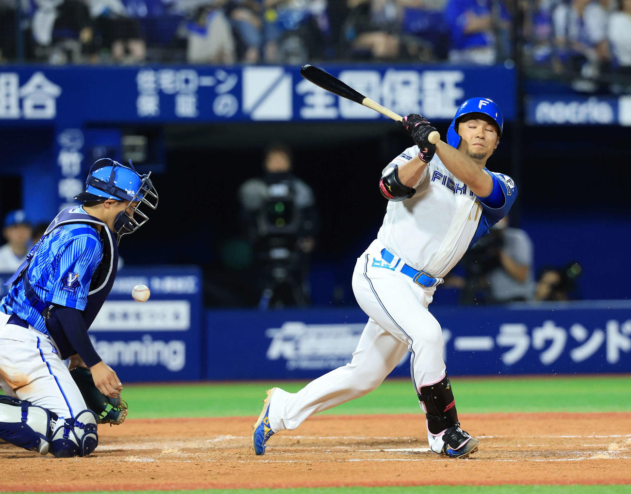 DeNA対日本ハム　5回表日本ハム2死二塁、伊藤は三振に倒れる（撮影・浅見桂子）
