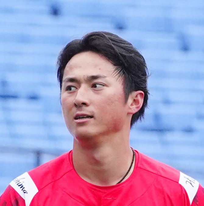 広島佐々木泰（2025年3月5日撮影）