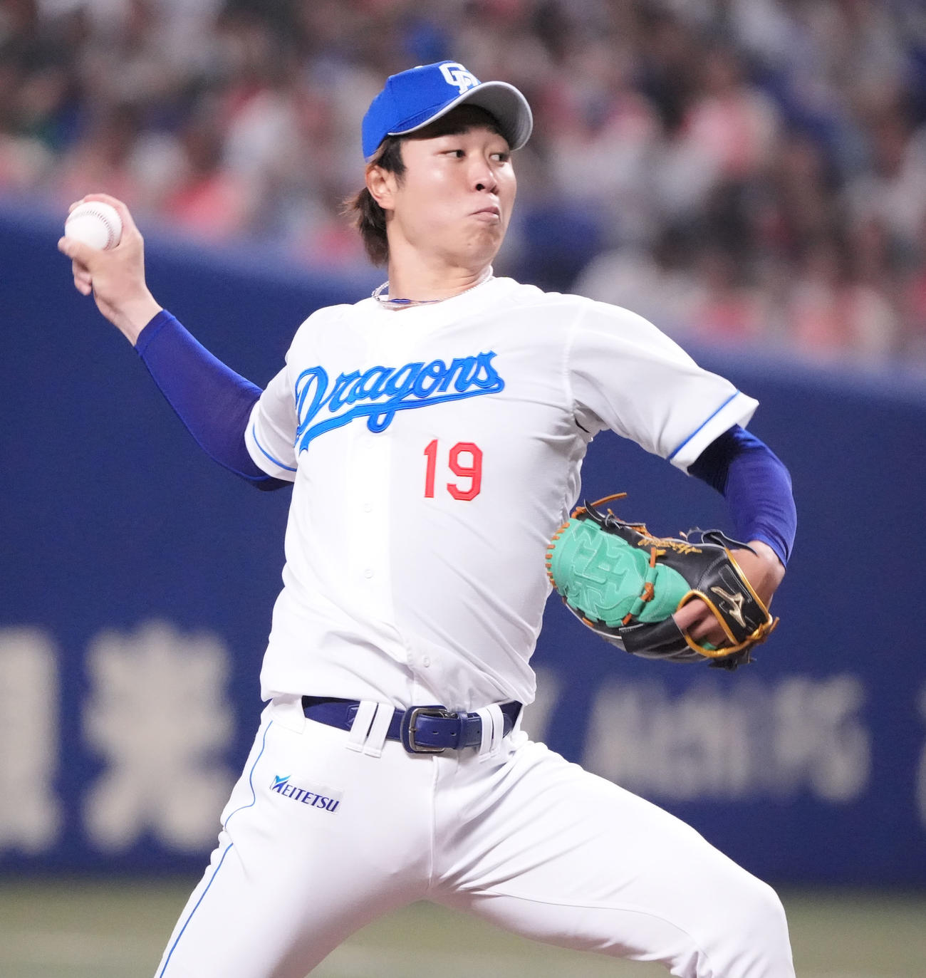 中日対ロッテ　1回表、登板する中日先発の高橋宏（撮影・森本幸一）
