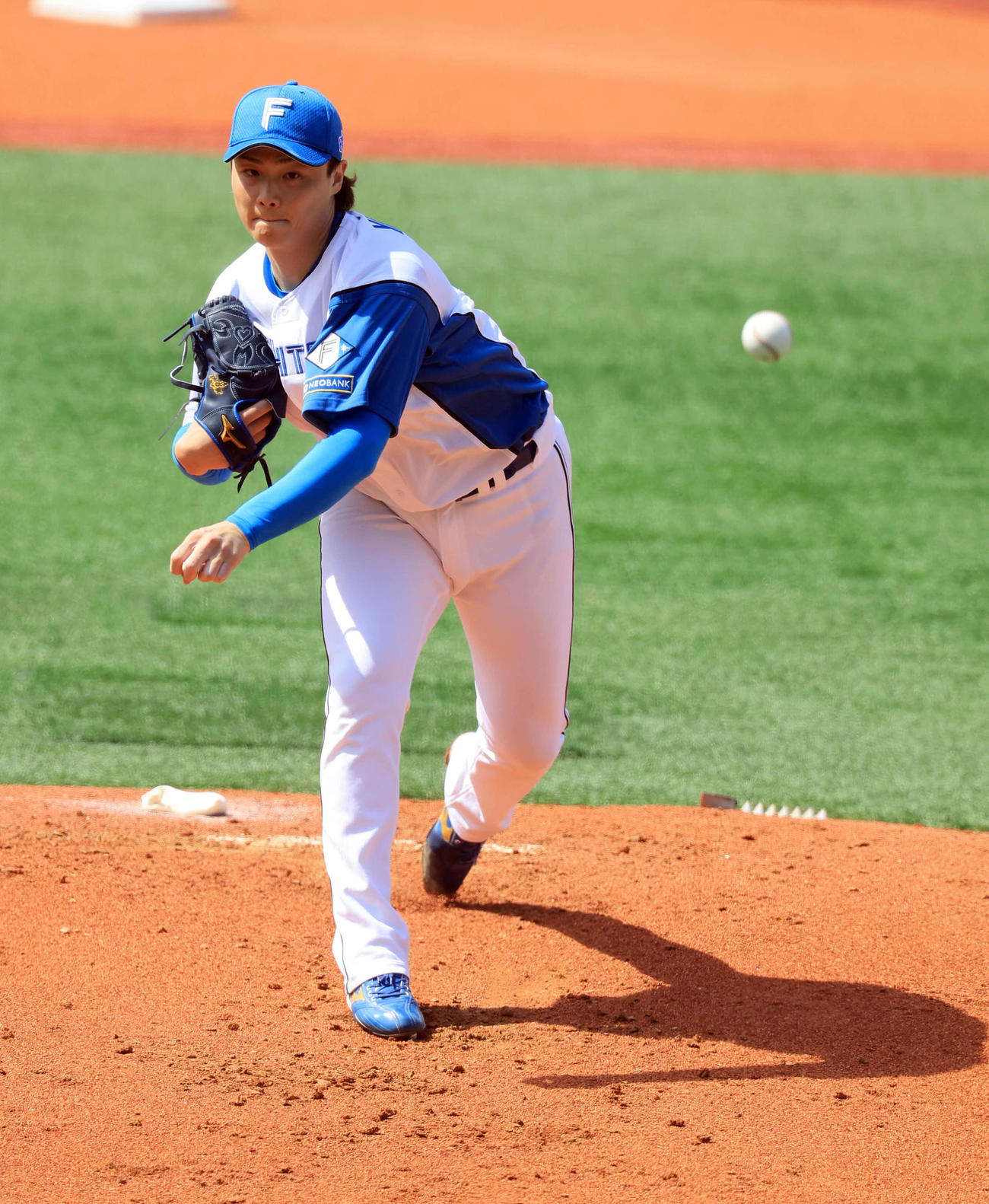 DeNA対日本ハム　力投する日本ハム先発の山崎（撮影・浅見桂子）