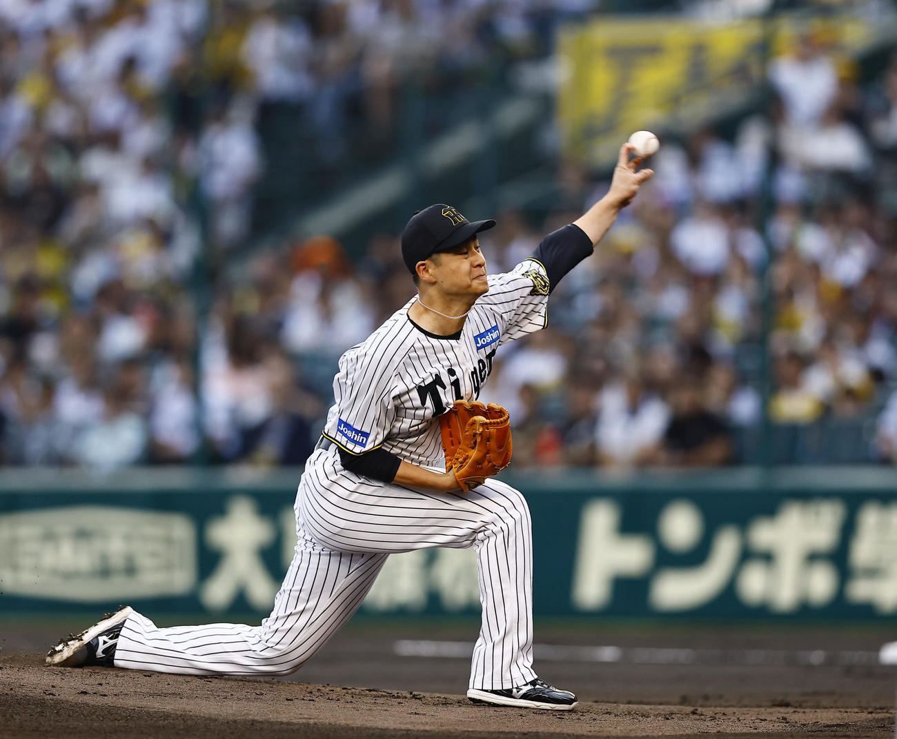 阪神対オリックス　阪神先発の大竹（撮影・藤尾明華）