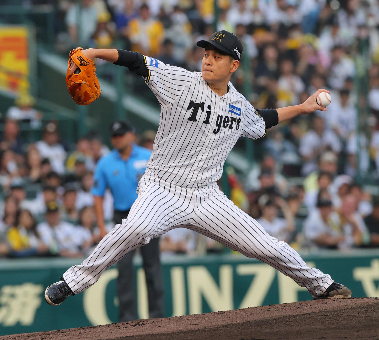 阪神対オリックス　阪神先発の大竹（撮影・上山淳一）