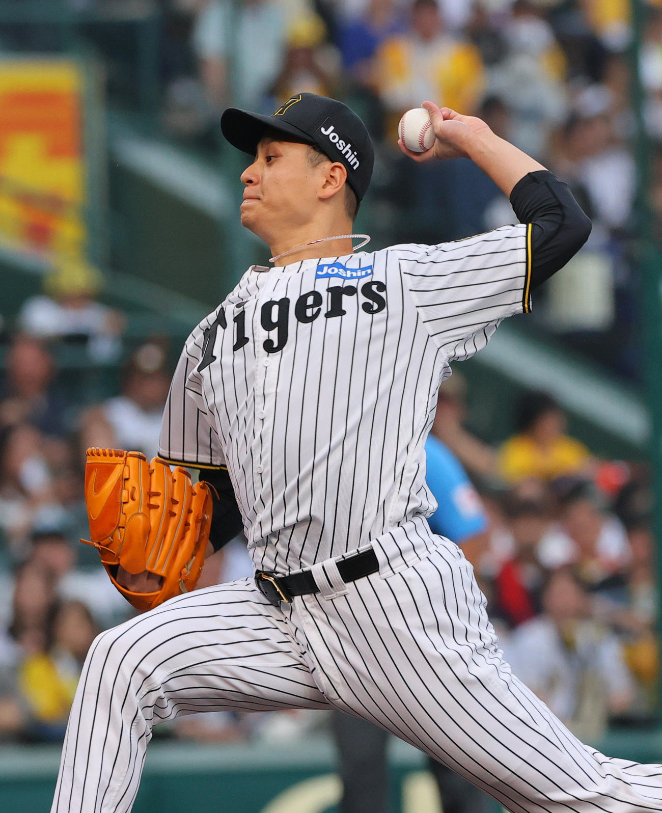 阪神対オリックス　阪神先発の大竹（撮影・上山淳一）