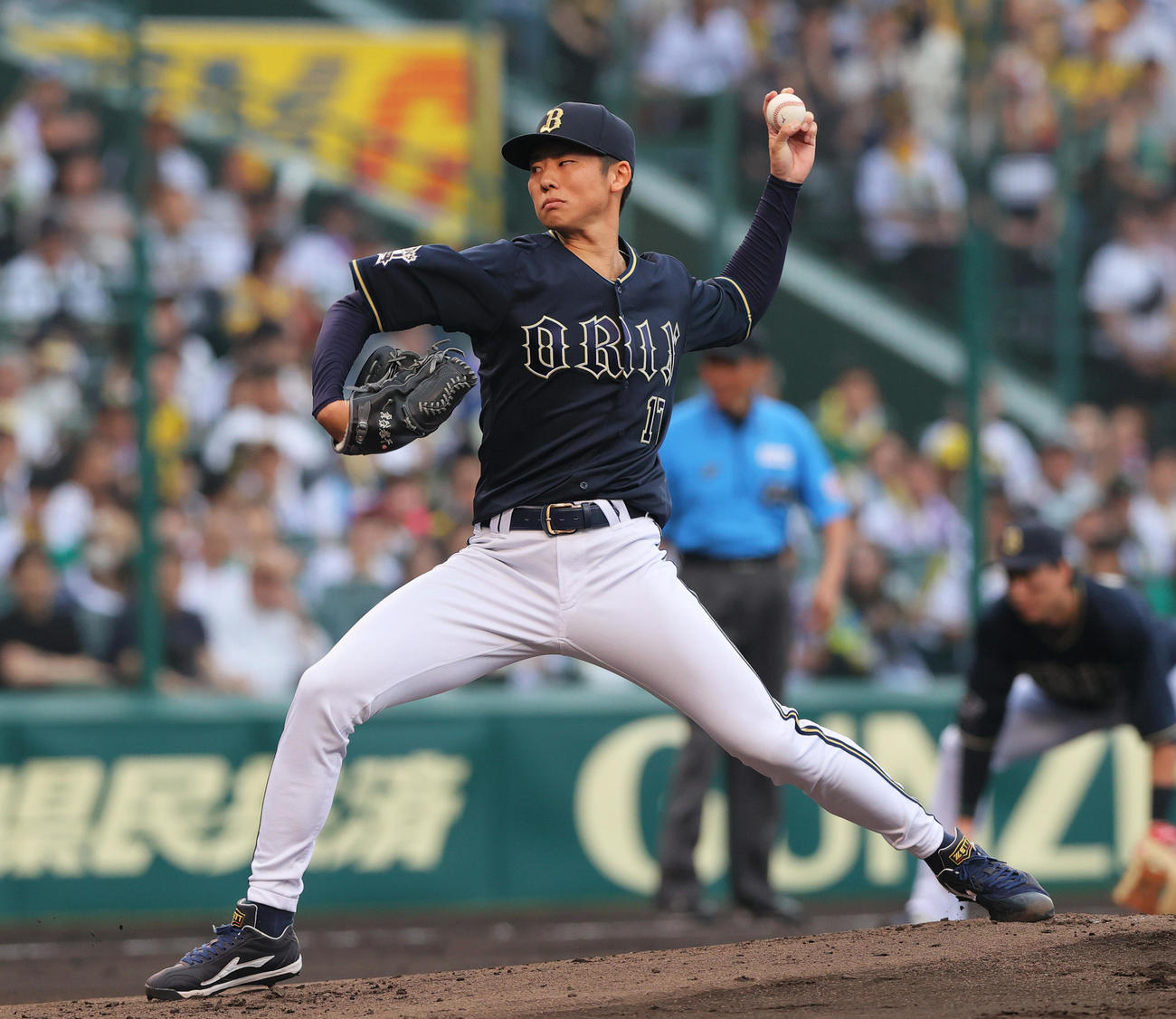 阪神対オリックス　オリックス先発の曽谷（撮影・上山淳一）