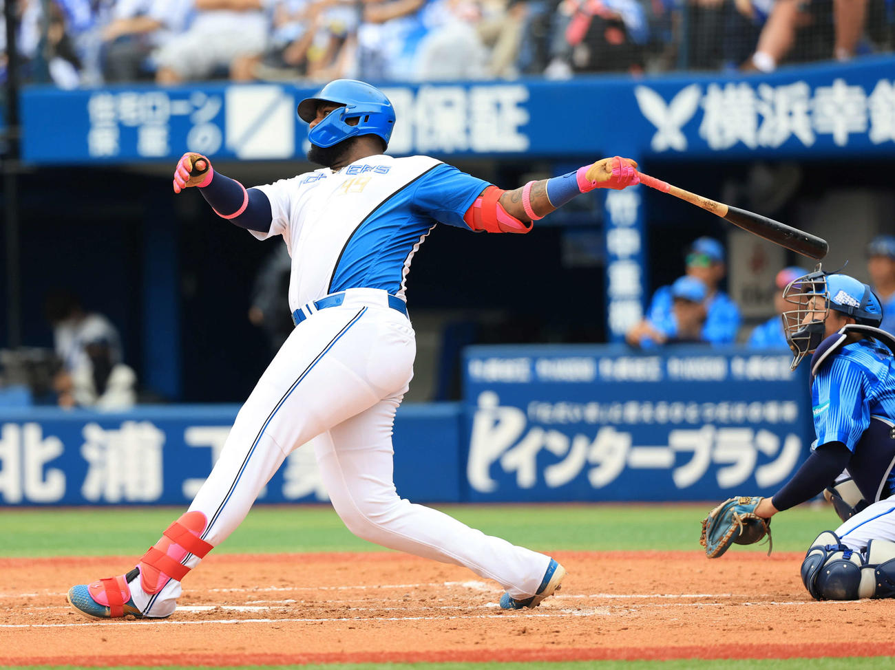 DeNA対日本ハム　5回表日本ハム1死、レイエスはソロ本塁打を放つ（撮影・浅見桂子）