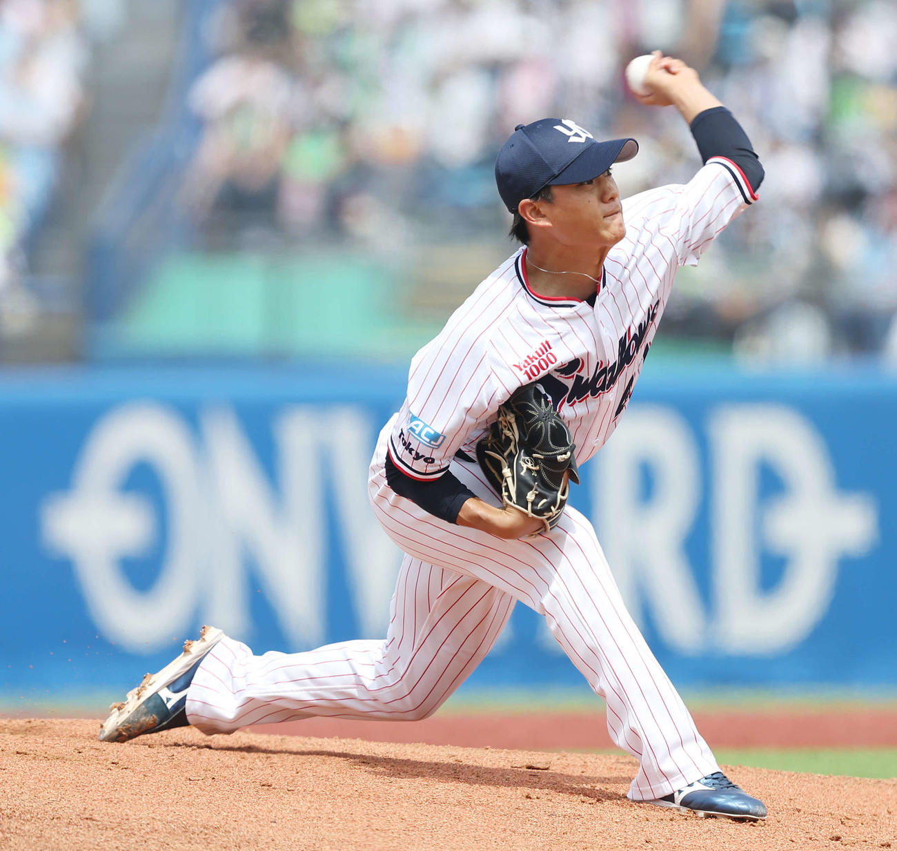 ヤクルト対ソフトバンク先発登板するヤクルト高橋（撮影・河田真司）