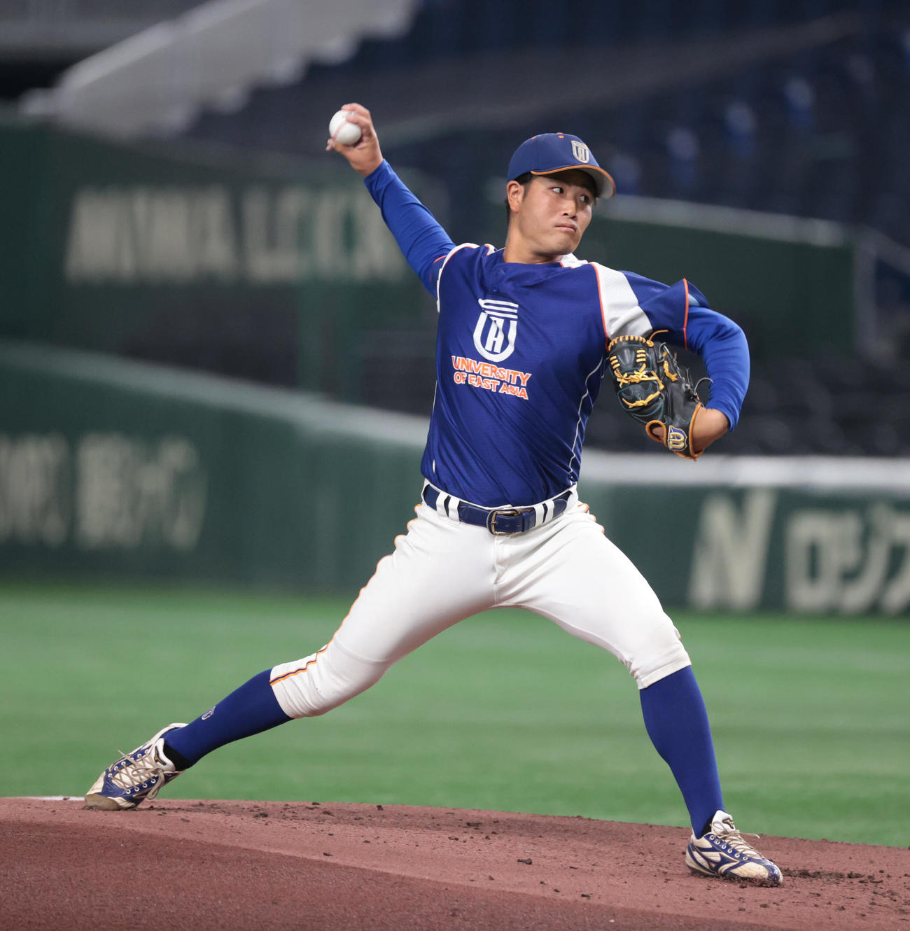 東亜大対創価大　先発した東亜大・藤井（撮影・柴田隆二）