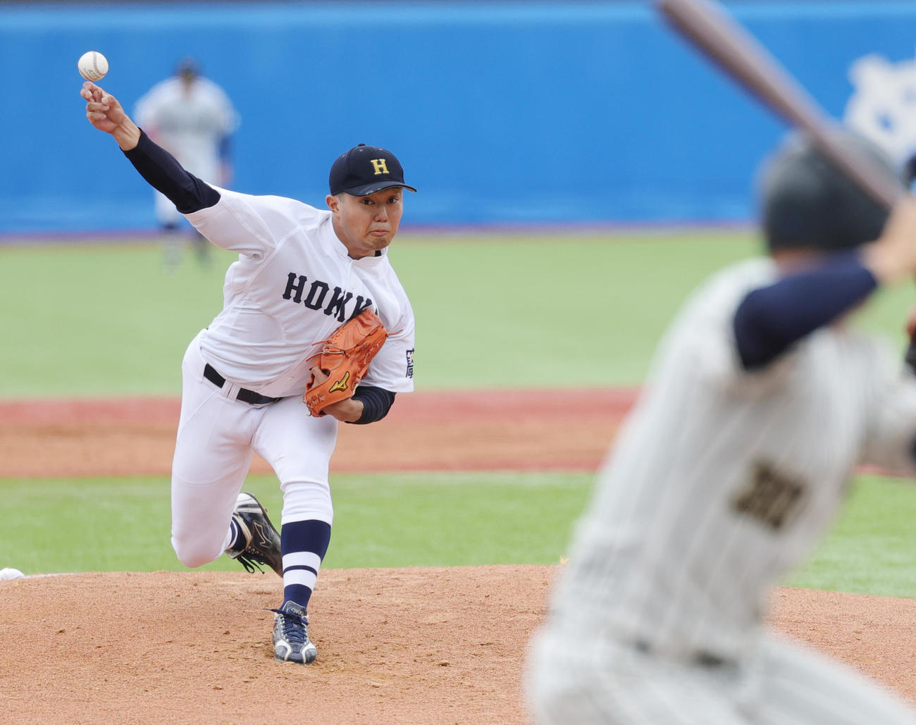 北海学園大対上武大　北海学園大先発の工藤（撮影・野上伸悟）