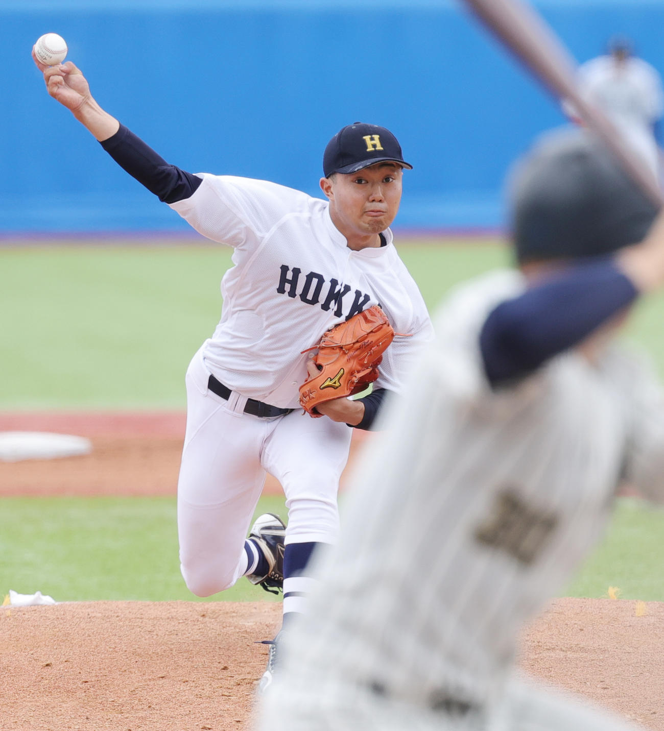 北海学園大対上武大　北海学園大先発の工藤（撮影・野上伸悟）