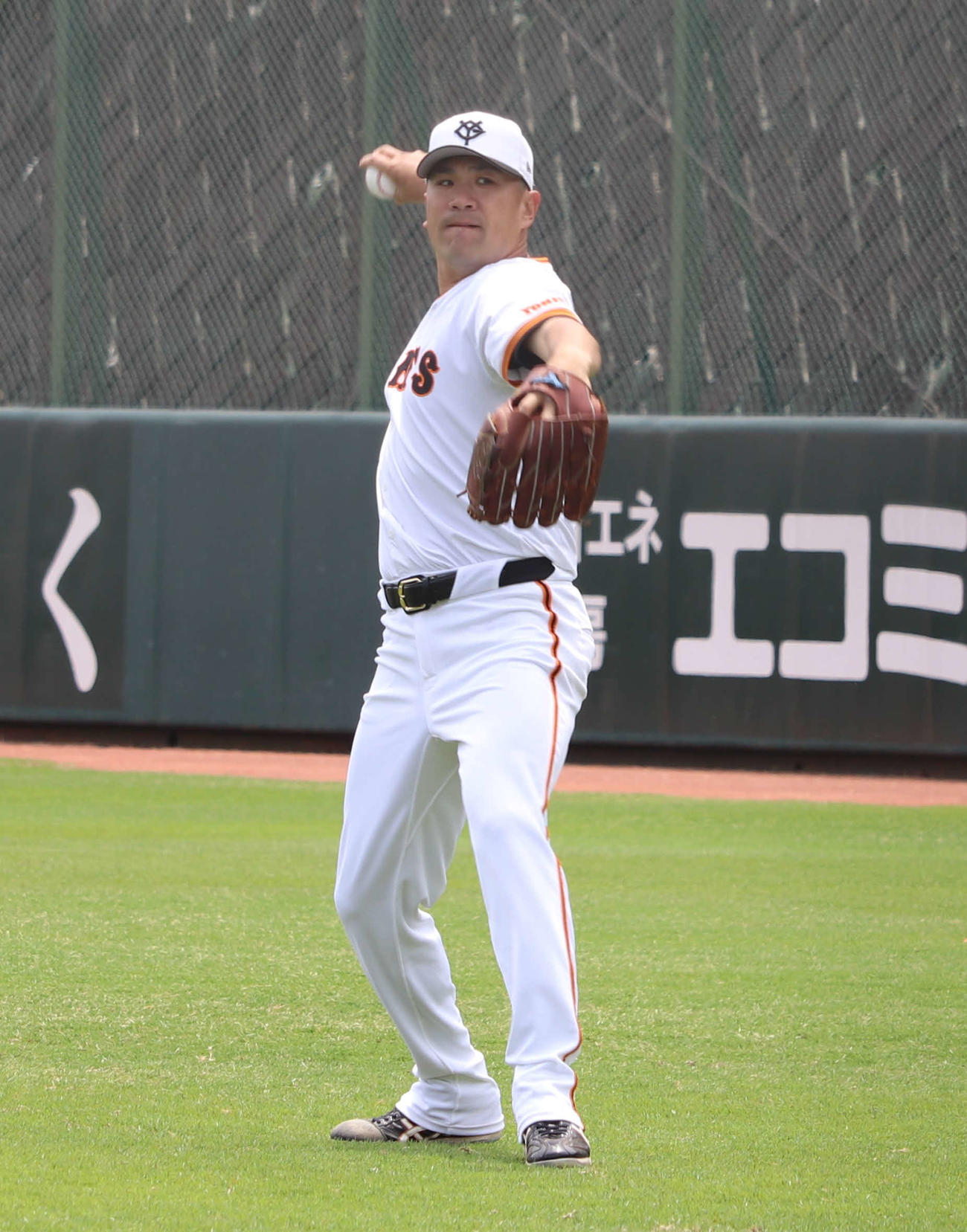 川崎市・ジャイアンツ球場での投手練習に参加した巨人田中将