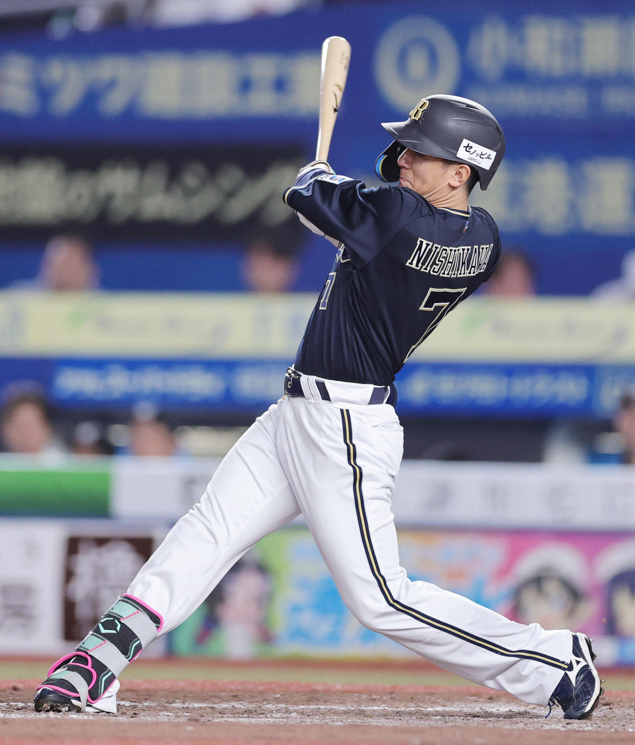 オリックス西川龍馬（2025年5月27日撮影）
