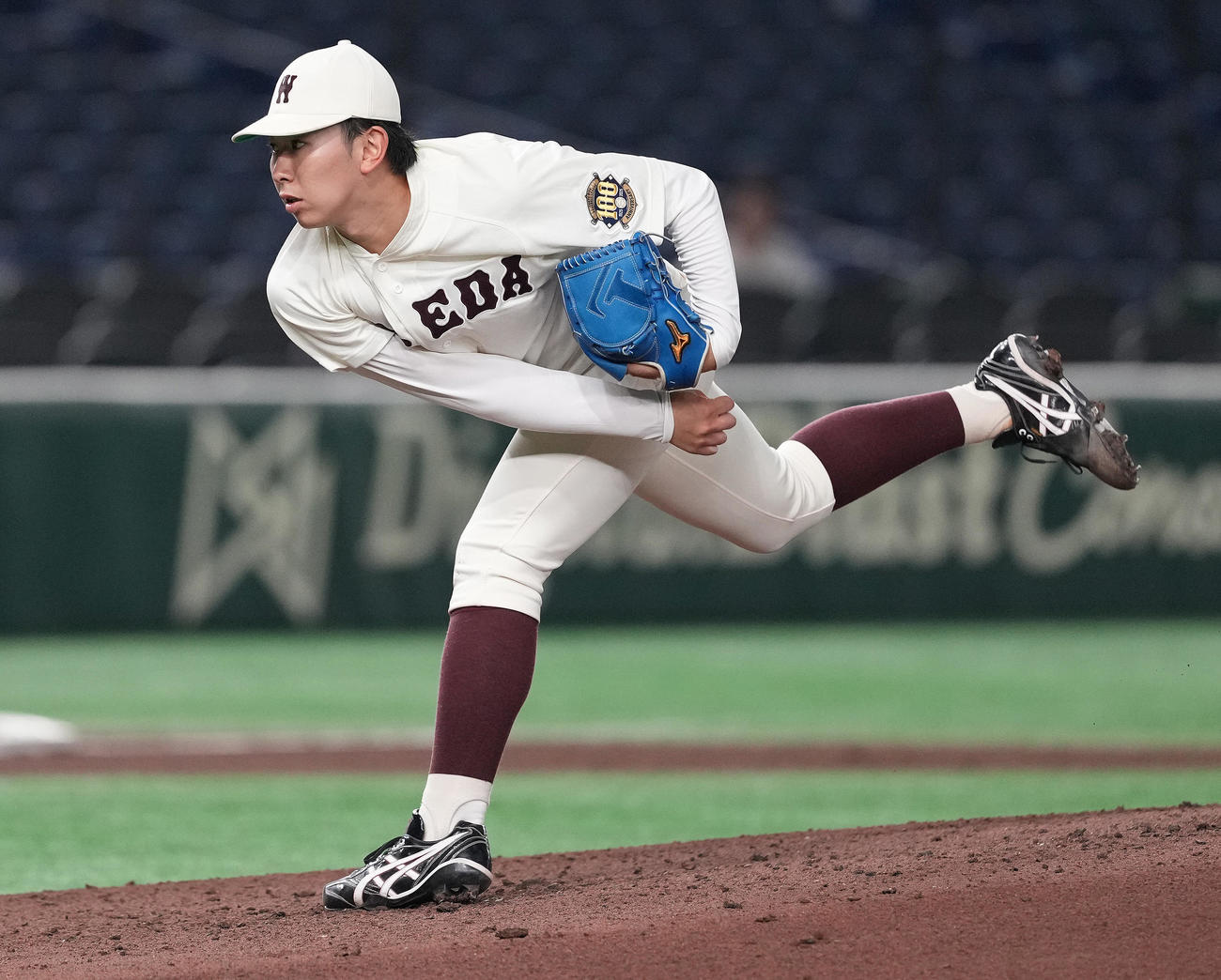 東亜大対早大　先発し力投する早大・伊藤（撮影・鈴木みどり）