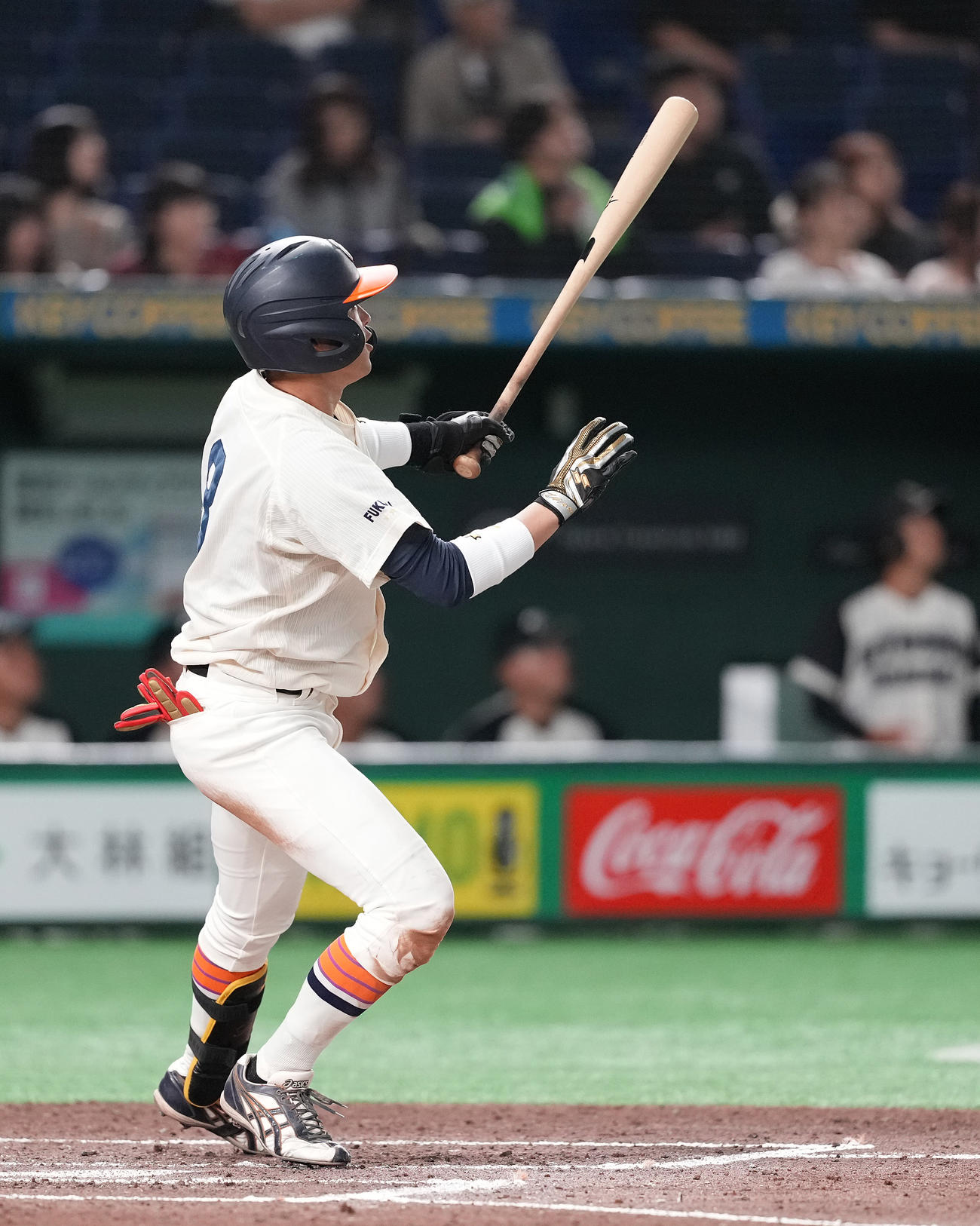 東北福祉大対九産大　3回表東北福祉大2死満塁、先制の左越え満塁本塁打を放つ垪和（撮影・鈴木みどり）