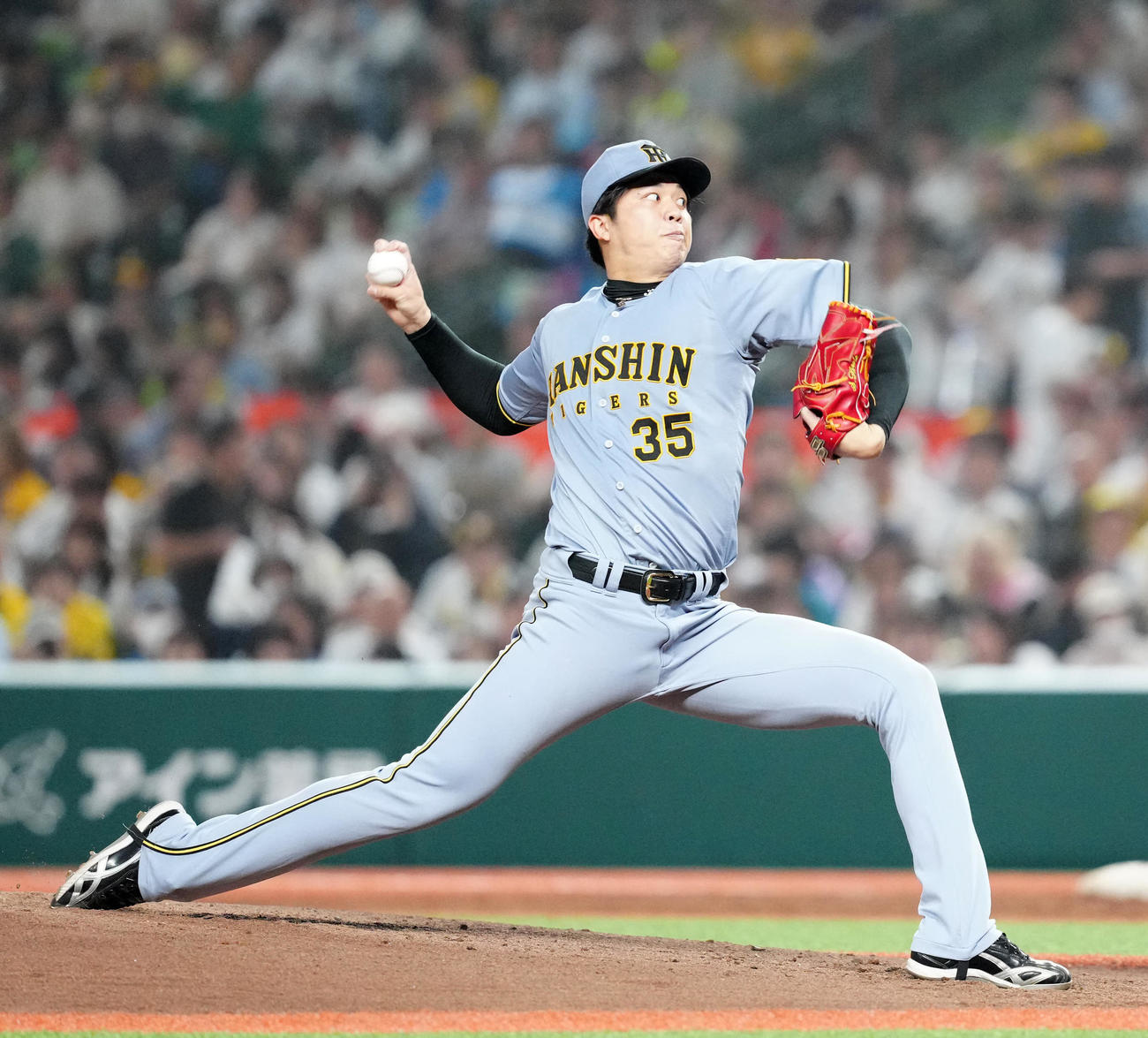 西武対阪神　阪神先発の才木（撮影・江口和貴）