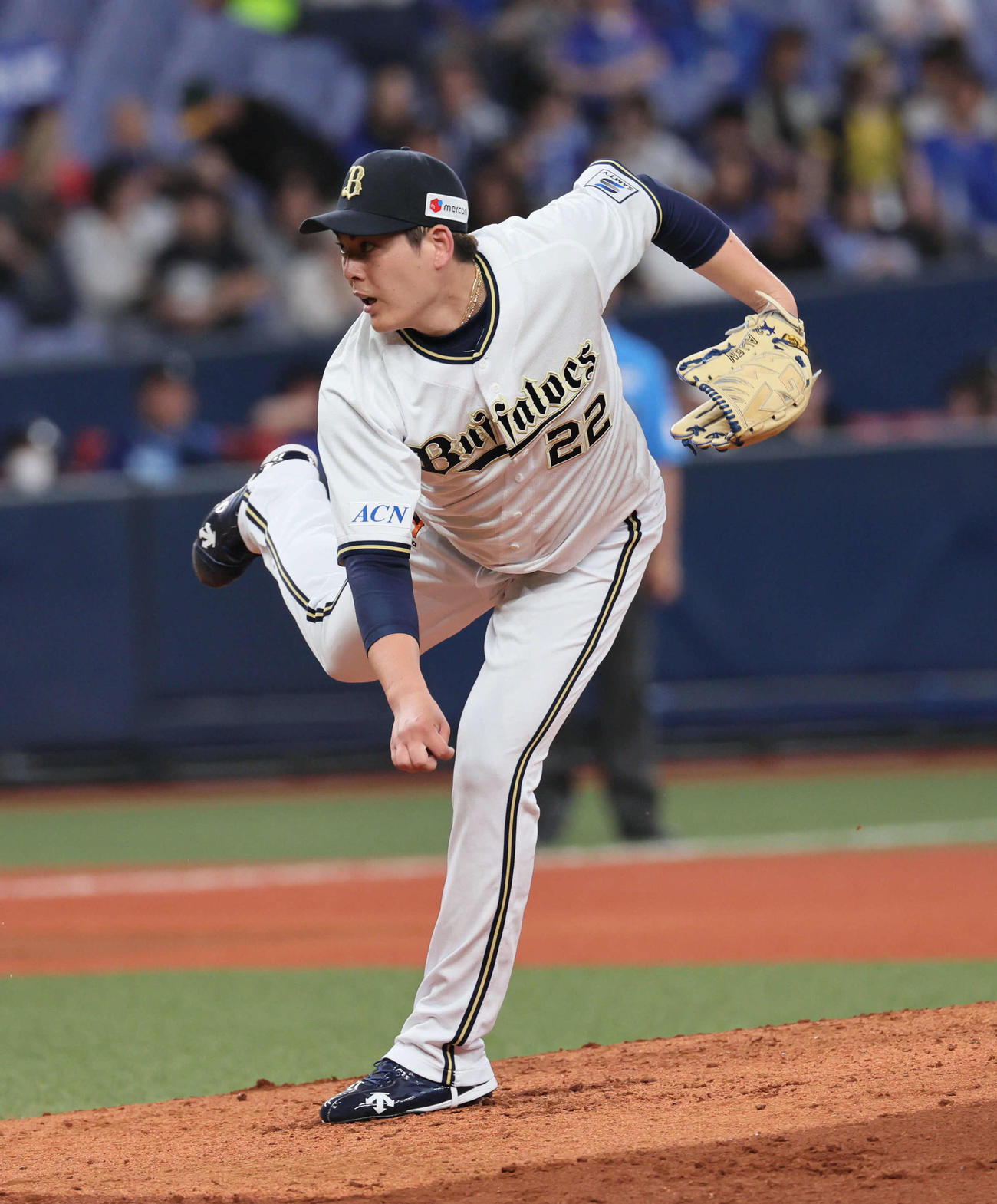 オリックス対DeNA 6回表、九里は6回を無失点に抑える（撮影・宮崎幸一）