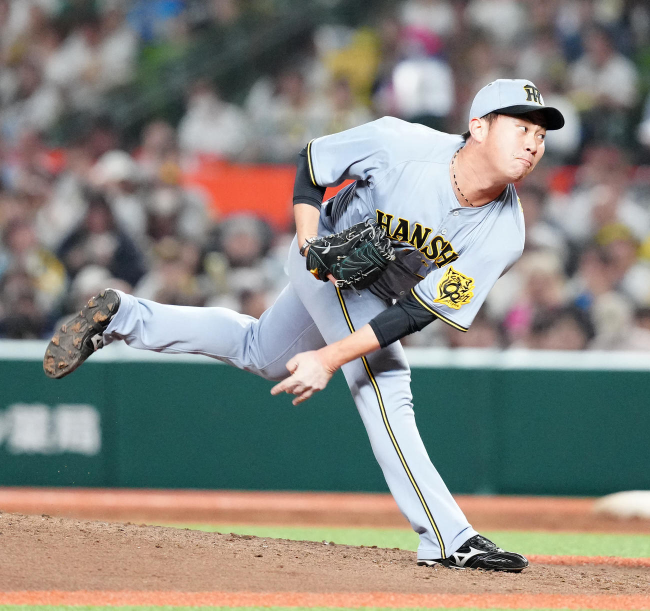 西武対阪神　阪神3番手の桐敷（撮影・江口和貴）