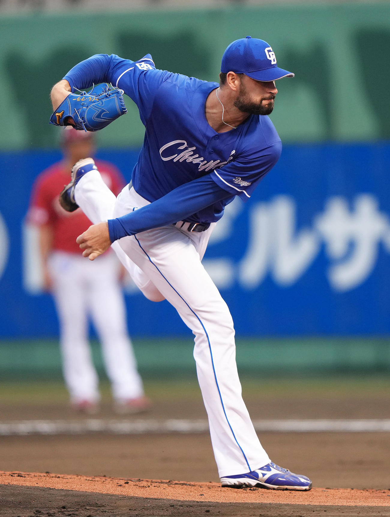 楽天対中日　中日先発のマラー（撮影・足立雅史）