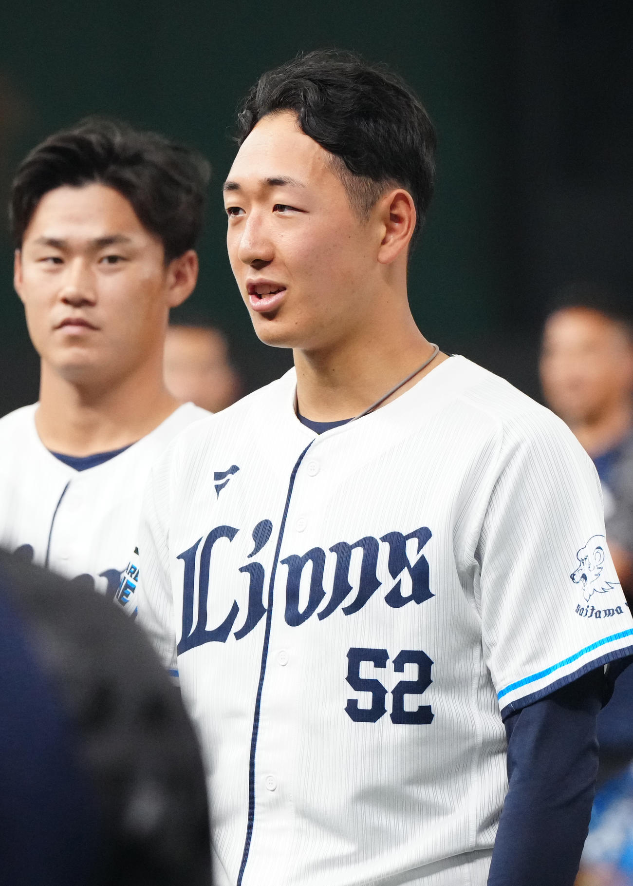 西武対阪神　試合前の1軍練習に参加する西武篠原（撮影・江口和貴）