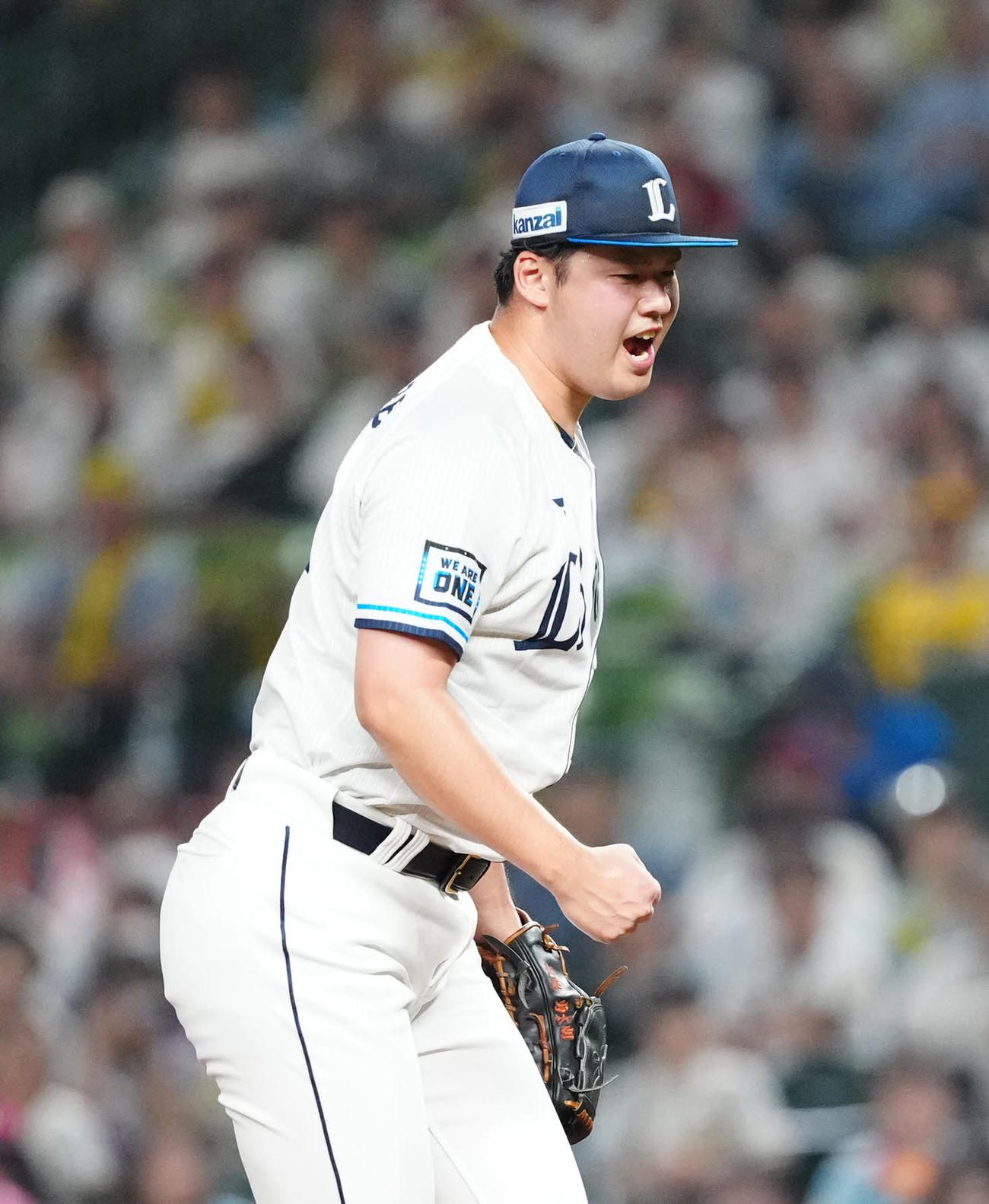 西武対阪神　5回表阪神2死、小幡から見逃しの三振を奪った渡辺（撮影・江口和貴）