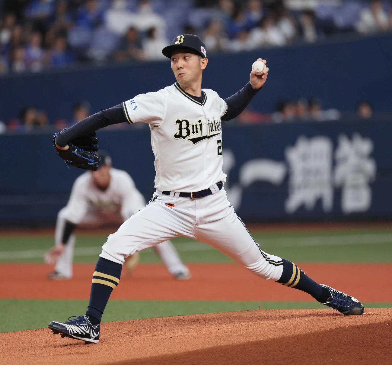 オリックス対DeNA　オリックス先発の田嶋（撮影・宮崎幸一）